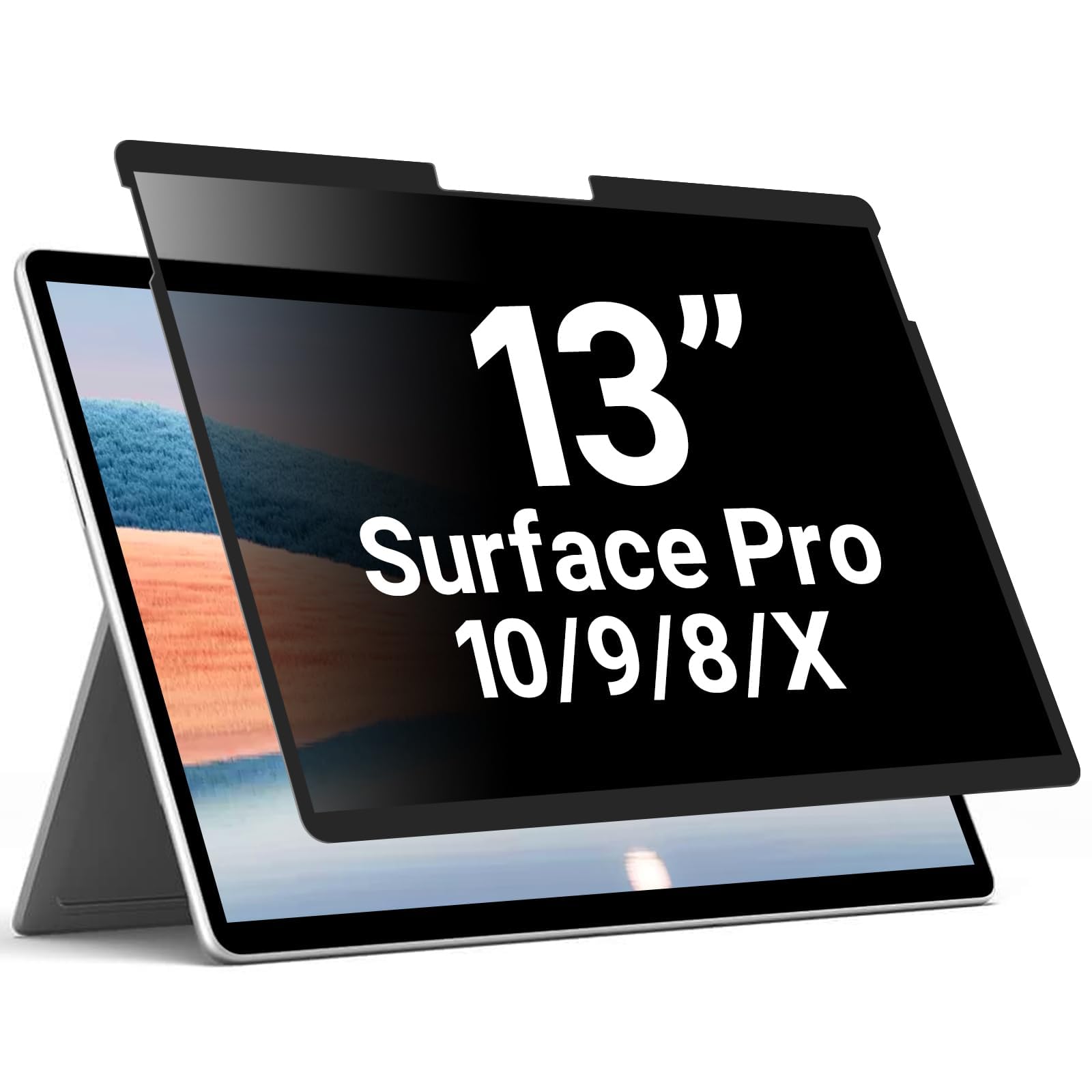 Privacy Screen for Surface Pro 11, Compatible with 13" Microsoft Surface Pro 11 (2024), Pro 9 (2022), Pro 8 (2021), Pro X, Removable Anti-Spy, Anti-Glare, Anti-Blue Light Protector