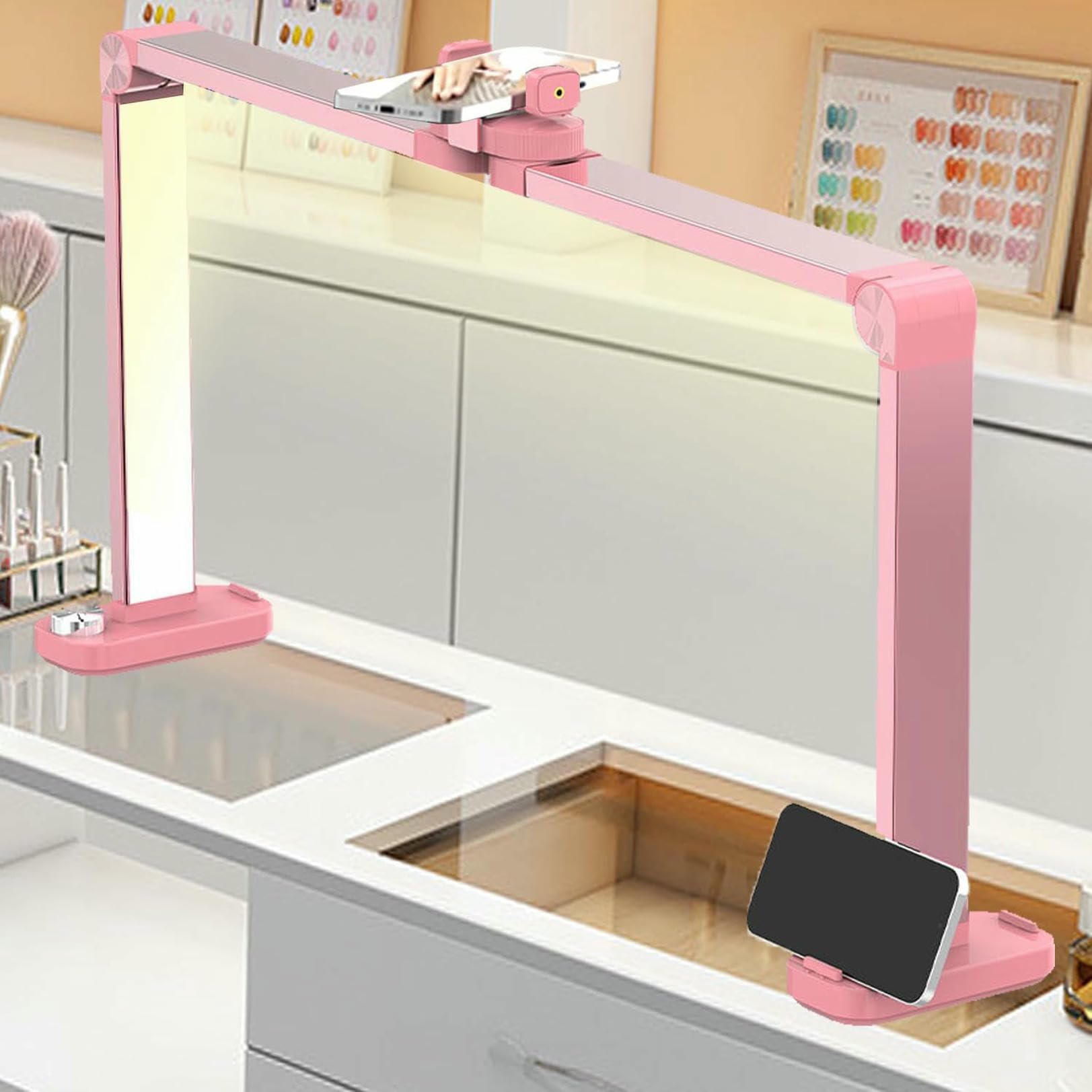 Lampe demi-lune manucure 34 pouces pliable table ongles esthétique