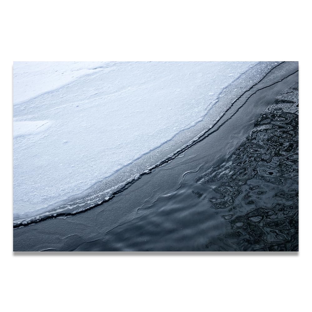 VHdfgTY Snow And WaterMountain Landscape Canvas Wall Art Nature Scenery Wall Decor for Home 70x105cm Unframed