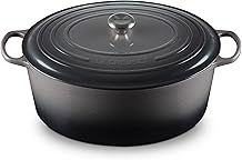 Horno holand&eacute;s ovalado exclusivo de hierro fundido esmaltado Le Creuset, 15.5 qt., Oyster