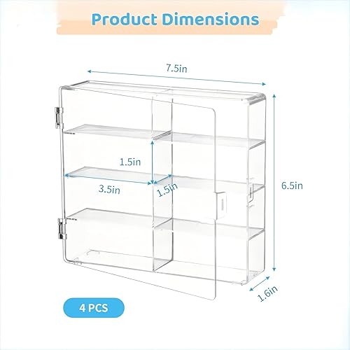 Miniatura 2 de Vitrina, estuche de almacenamiento transparente para autos de 164, apilable, transparente, a prueba de polvo, vitrina Hot Wheels