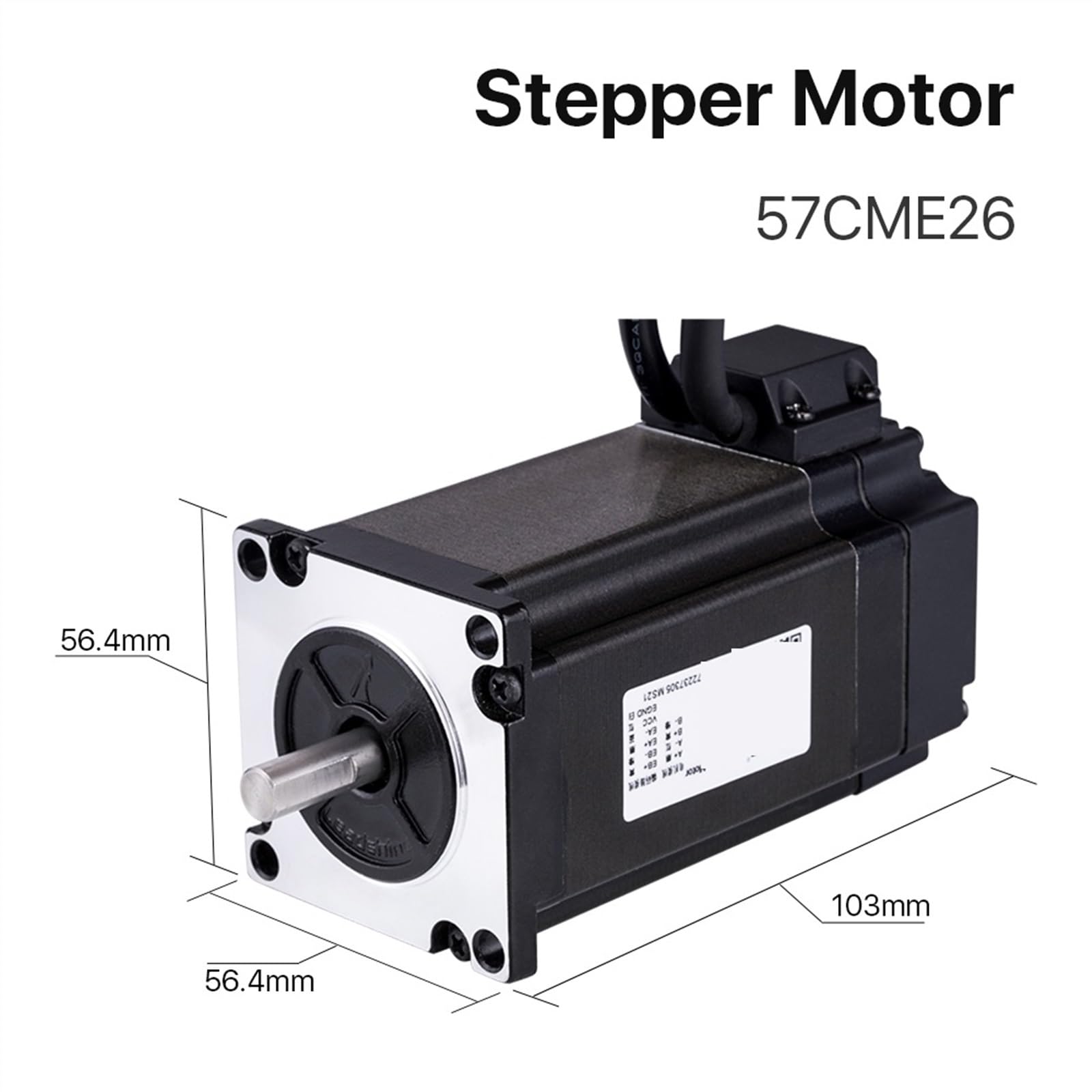 Motorreductor de reducción de motor de engranajes de CC Motor paso a paso de circuito cerrado Nema23 57CME26 2.5Nm 5.0A con codificador for máquina CNC Alto par, bajo nivel de ruido