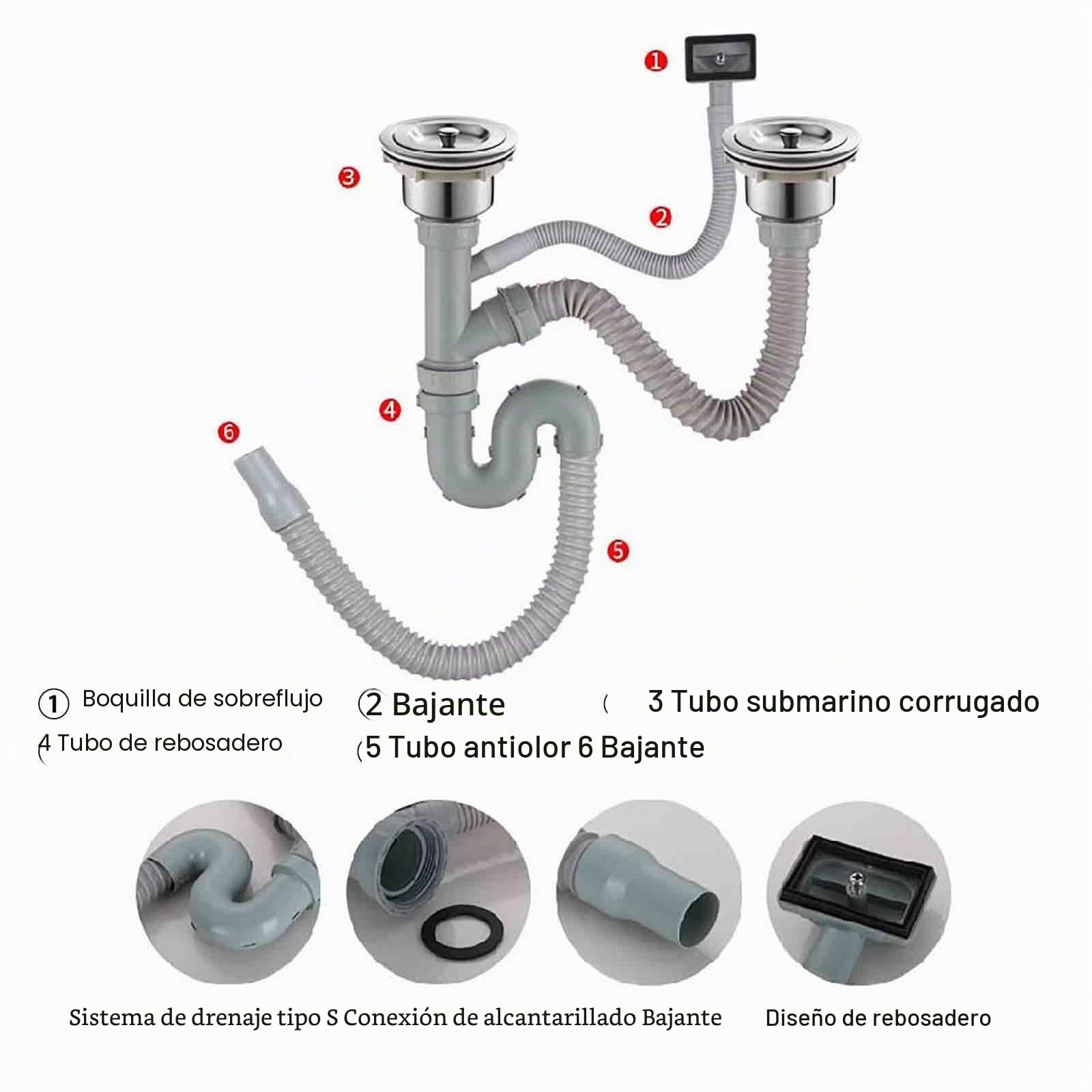 Fregadero Independiente con Estantes Industrial Comercial con Banco De Trabajo De Acero Inoxidable con Grifo Fregadero Portatil Exterior Para Lavandería Garaje Restaurante Cocina (