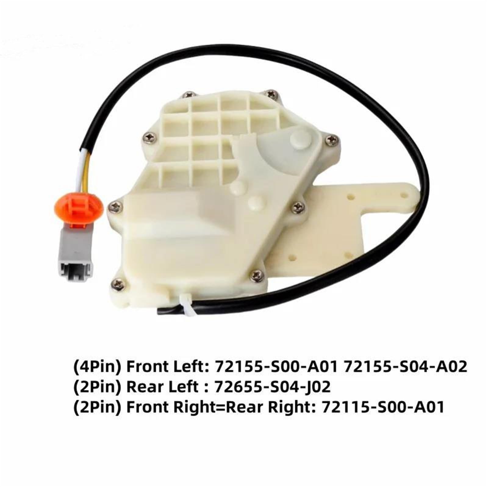 Auto Serratura Attuatore 72115-S00-A01 72655-S04J02 72115S00a01 Per Civic 1996 1997 1998 1999 2000 2 4 Pin Serratura Porta Anteriore Posteriore Sinistra Destra(Front or Rear Right)