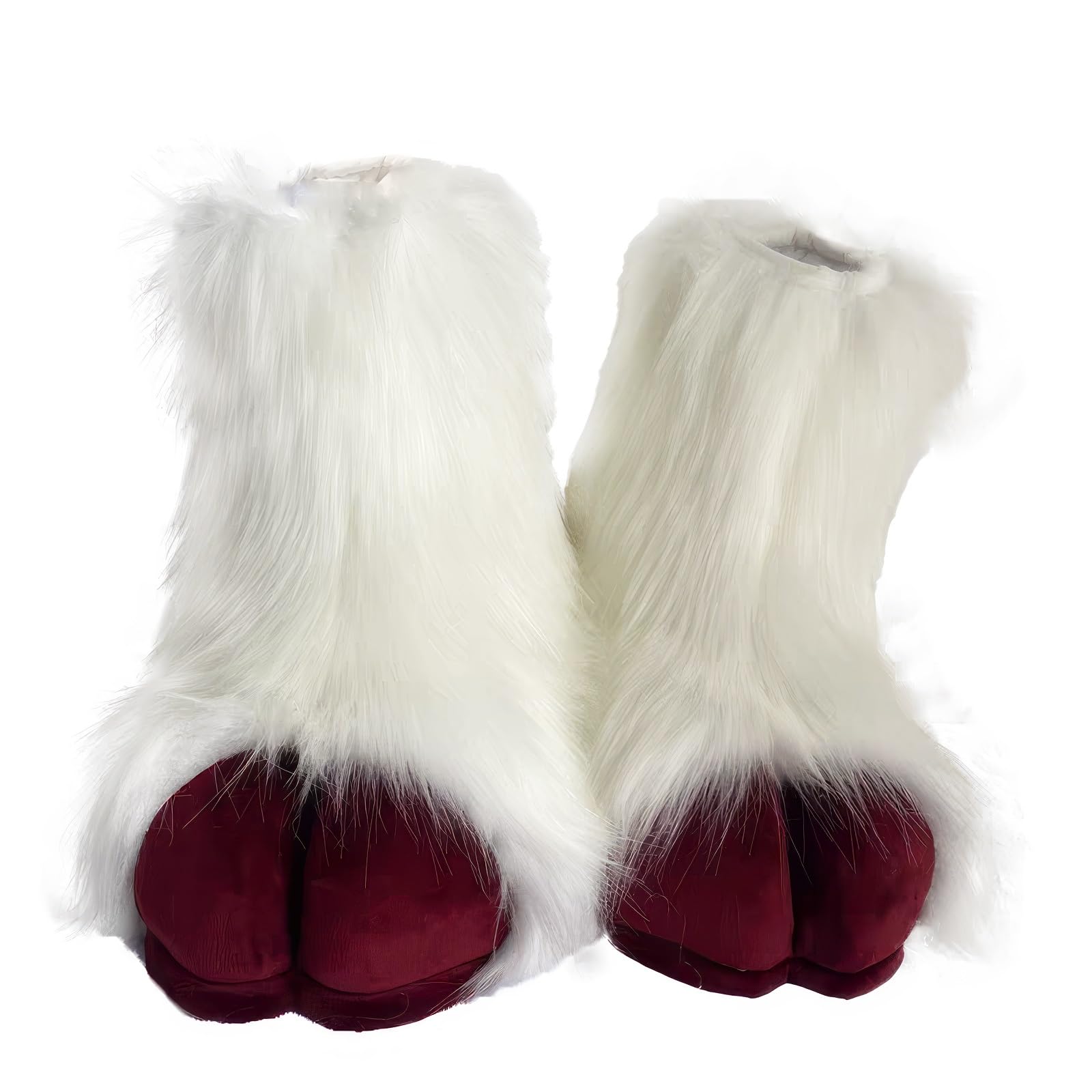 Wlyezau 3 Furry Lamb's Hooves,Furry Sheep Hoof Feet,Fursuit Kig Lamb Hoof Claws,Imitation Animal Clothing Cos Claw Slippers(3)