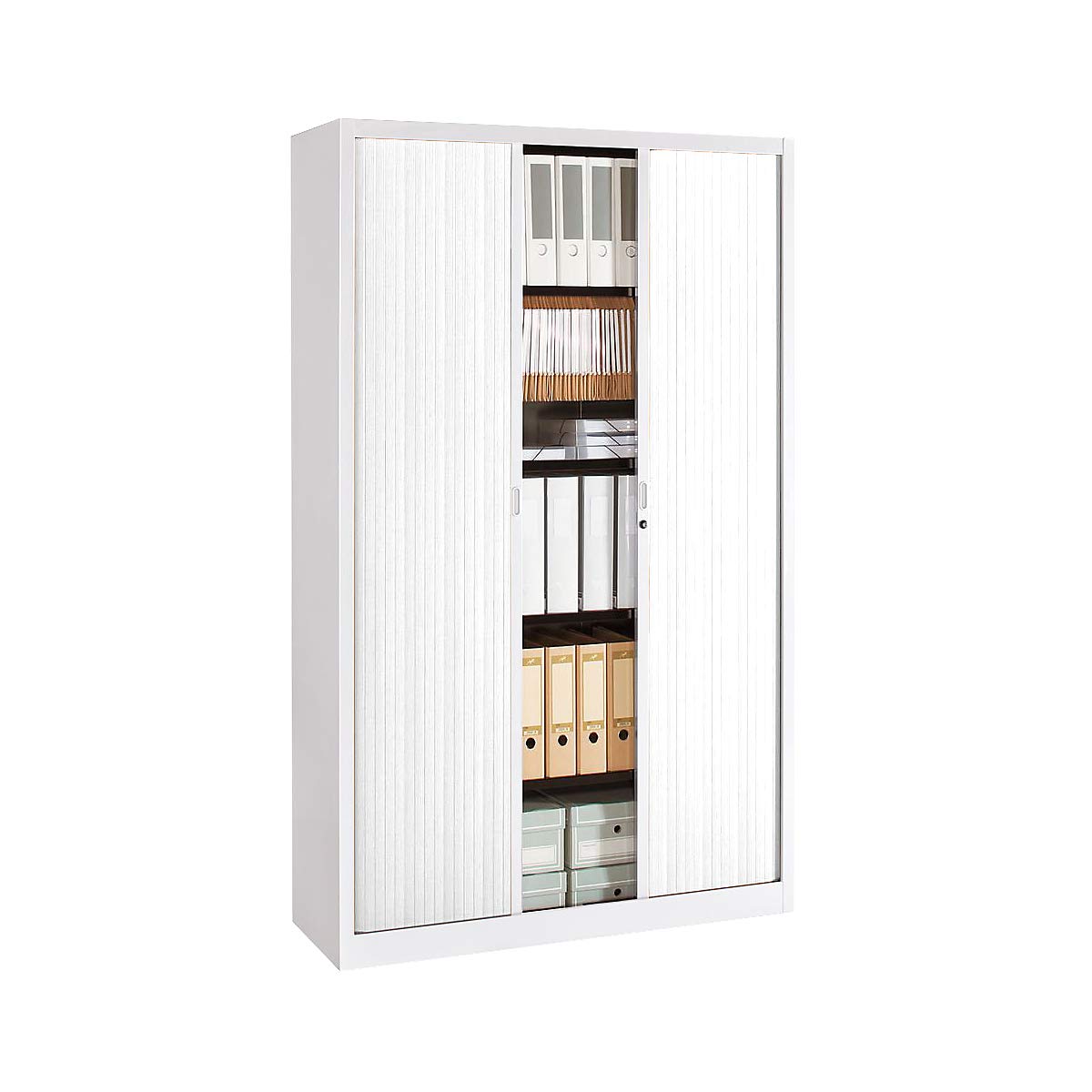 Pierre Henry | Armoire à Rideaux 198 x 120 x 43 cm | Blanc | Meuble de Rangement