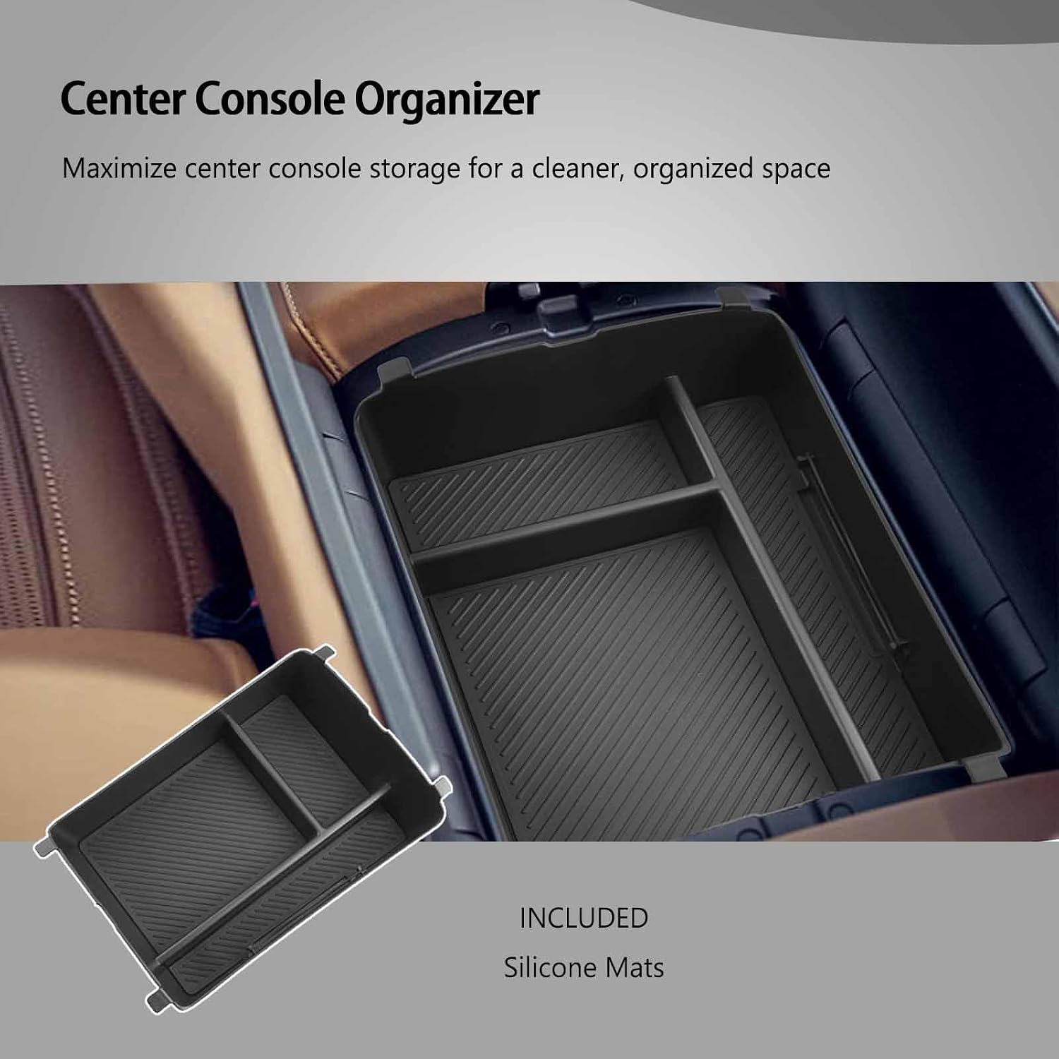 Center Console Organizer for 2026 Hyundai Palisade Armrest Box Organizer & Lower Organizer for 2026 Palisade (Calligraphy, Hybrid Calligraphy) Accessories (Only for 7-Seat) image 3
