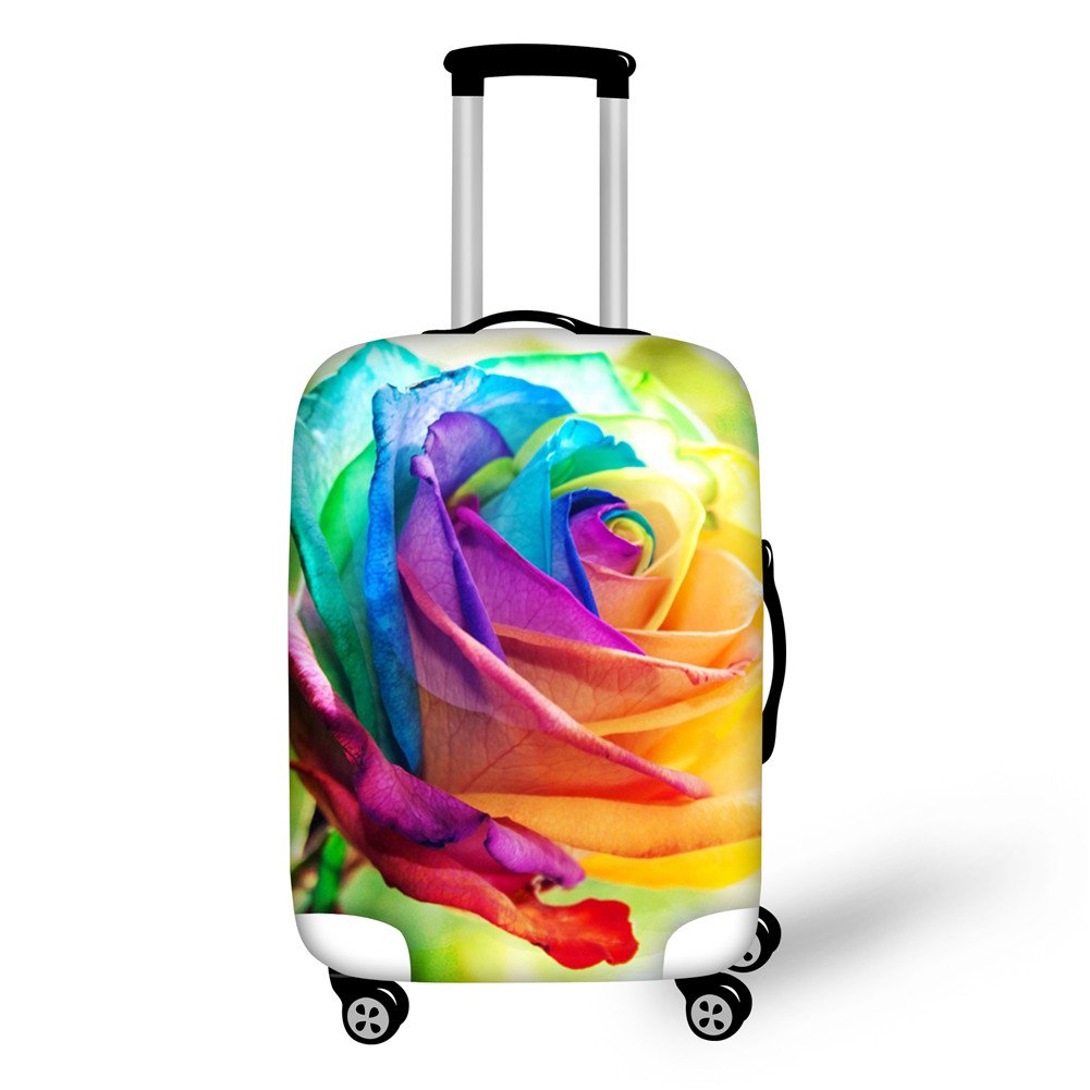 Coloranimal - Copri bagagli con motivo floreale, per valigia da 18 a 76 cm