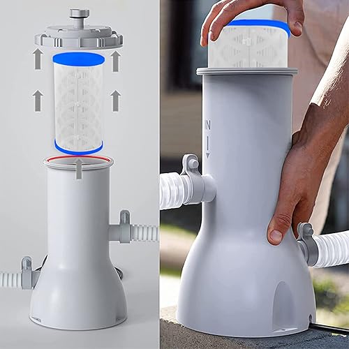 Miniatura 2 de Paquete de 6 filtros universales para piscina tipo A tipo C o III de repuesto para bomba de cartucho de filtro de piscina, filtro reutilizable tipo