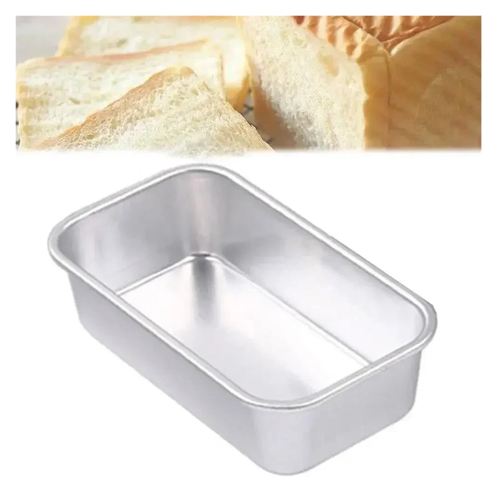 Genérico Molde rectangular for pan, de acero al carbono, antiadherente, for mini tostadas, bandeja for hornear pasteles, molde for pan, utensilios de cocina for hornear