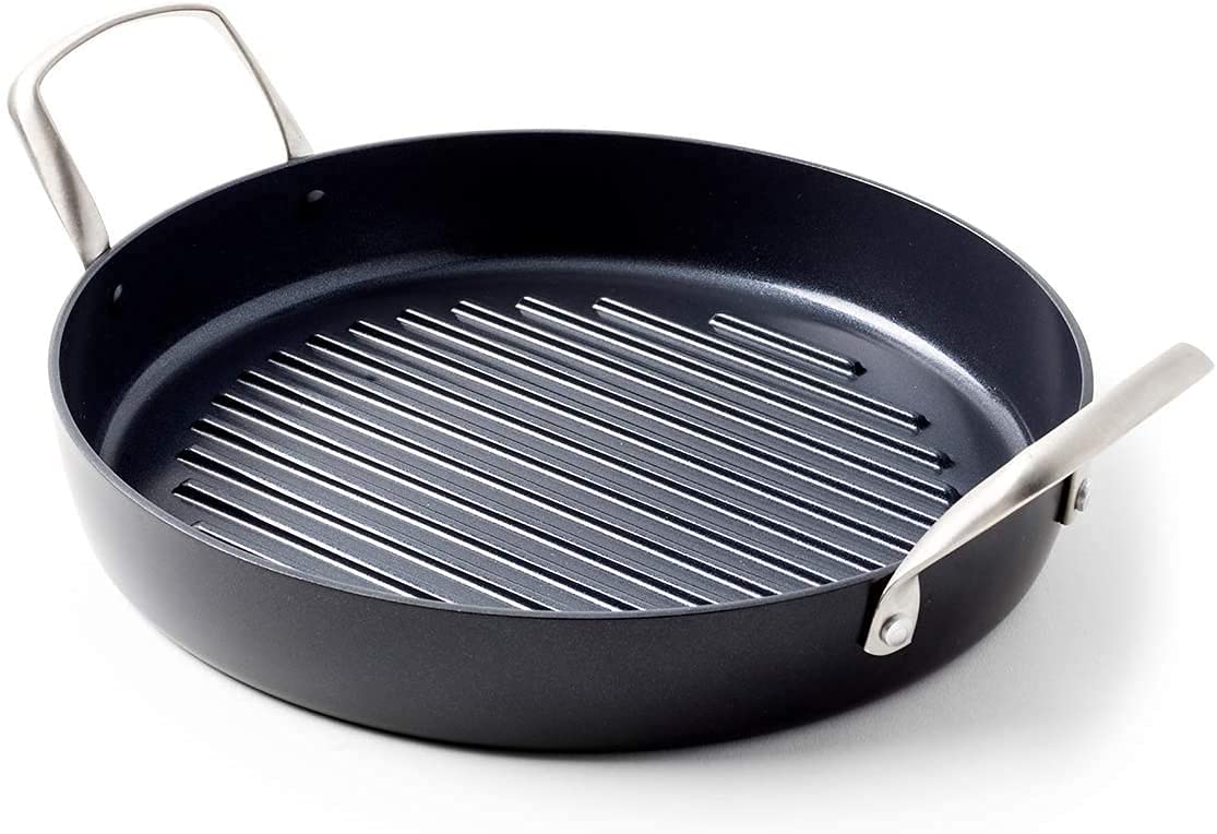 GreenPan Groovy Grill グリルパン　28センチ Amazon｜グリーンパン グリルパン チョップ&グリル 28cm IH 対応