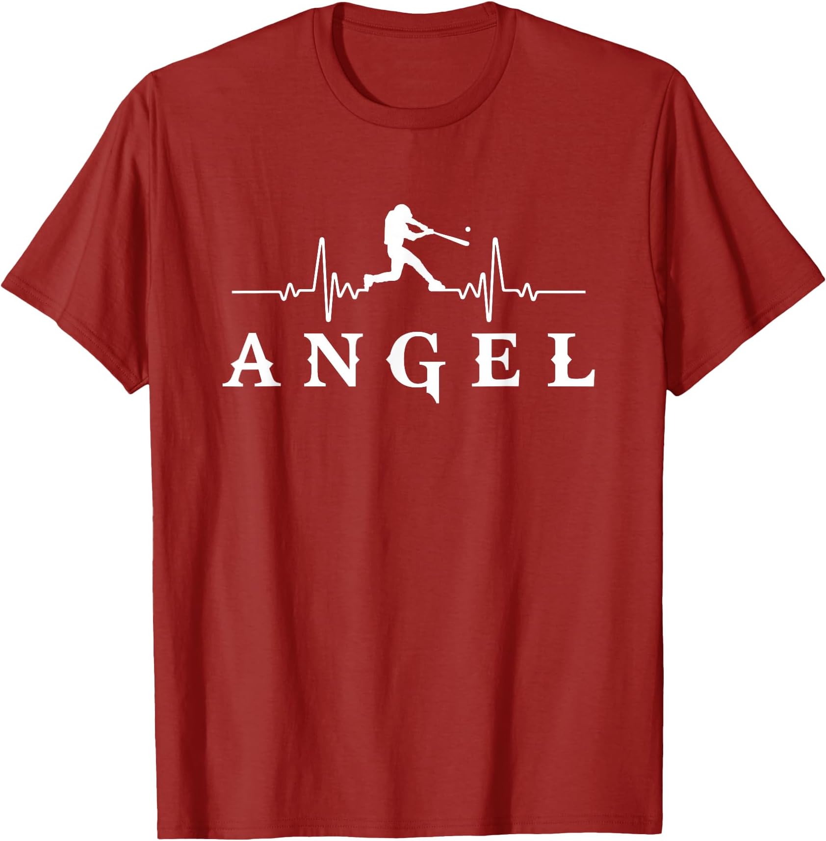 Angel Baseball Heartbeat for Baseball Players and Fans T-Shirt