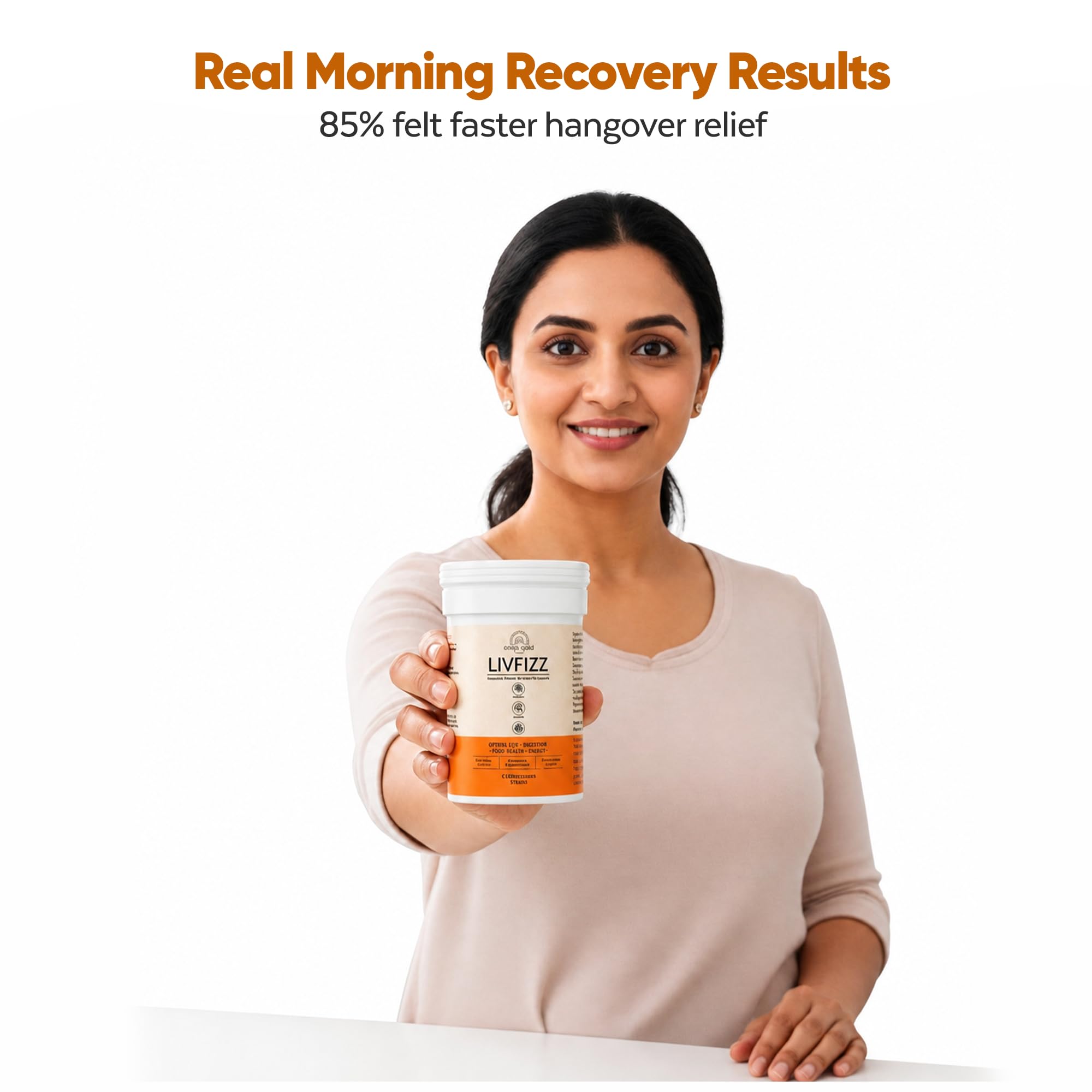 LIVFIZZ Effervescent Tablets | Herbal Wellness Drink with Green Tea, Ginseng, Bhui Amla & Kutki | Supports Daily Vitality, Metabolism & Overall Well-Being | Refreshing Dissolvable Tablets | 4 Tablets — Amazon image 9