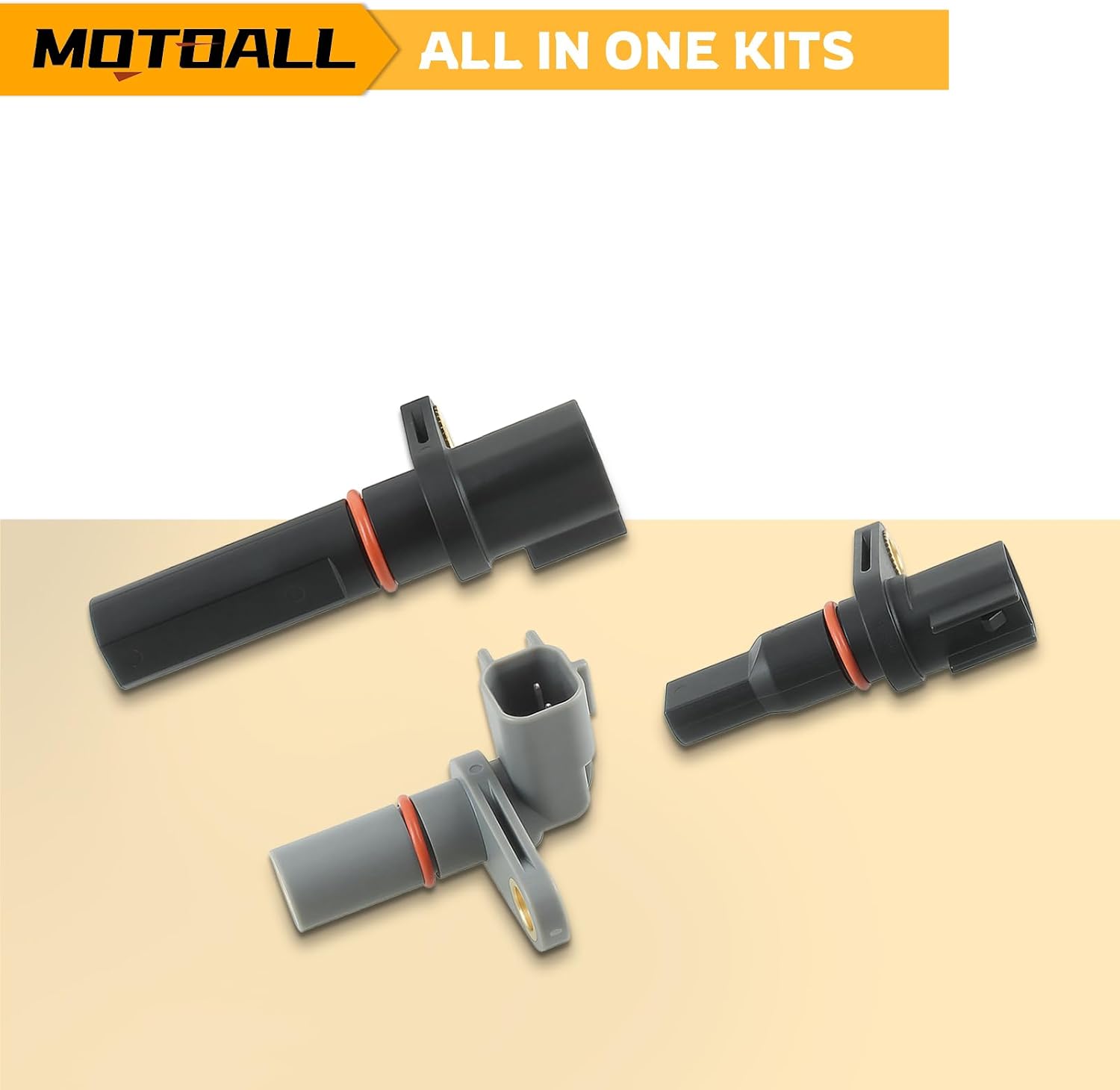 MOTOALL 6DCT250 DPS6 Auto Transmission Speed Sensor Kit 3Pcs/Set Fit for Ford Focus Fiesta Transit EcoSport Replaces AE8P7H103A, AE8P7M101AA, AE8P7M101BA