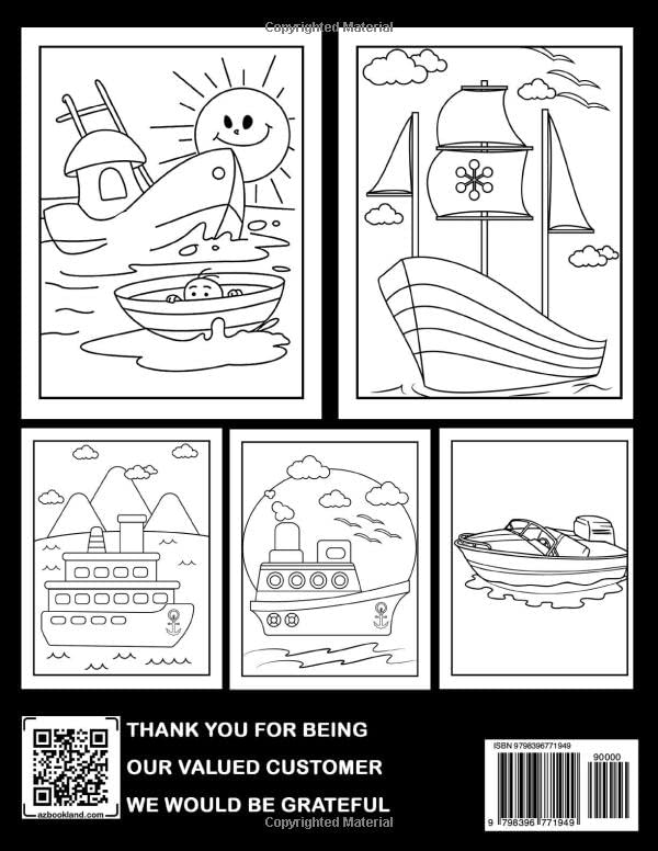 Ships and Boats Coloring Book For Kids Ages 8-12: Maritime Marvels Captivating Coloring Pages of Historical and Modern Ships to Drawing for Kids 8 12 | Birthday Gifts | To Creativity | Stress Relief image 3