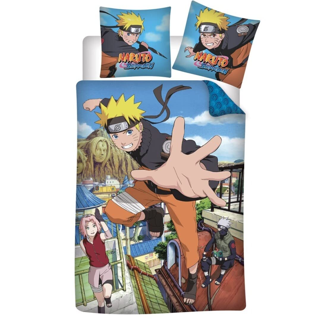 Aymax Naruto Shippuden - Parure de lit 140x200cm - '100% Cotton'