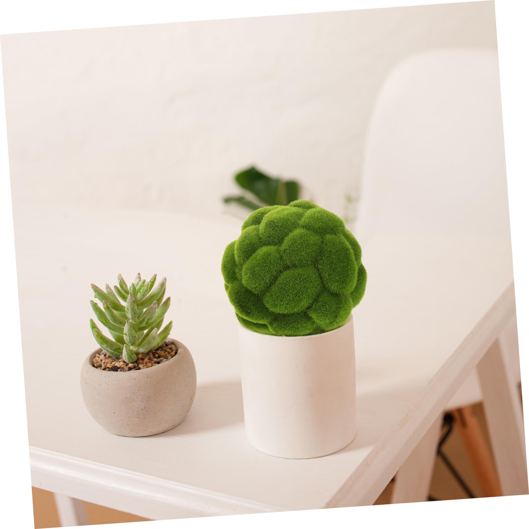 Cabilock 8 Stck. Künstliche Mooskugel Dekoration Realistische Topiary Bälle für Garten Hochzeit und Innenräume Pflegeleicht und Langlebig