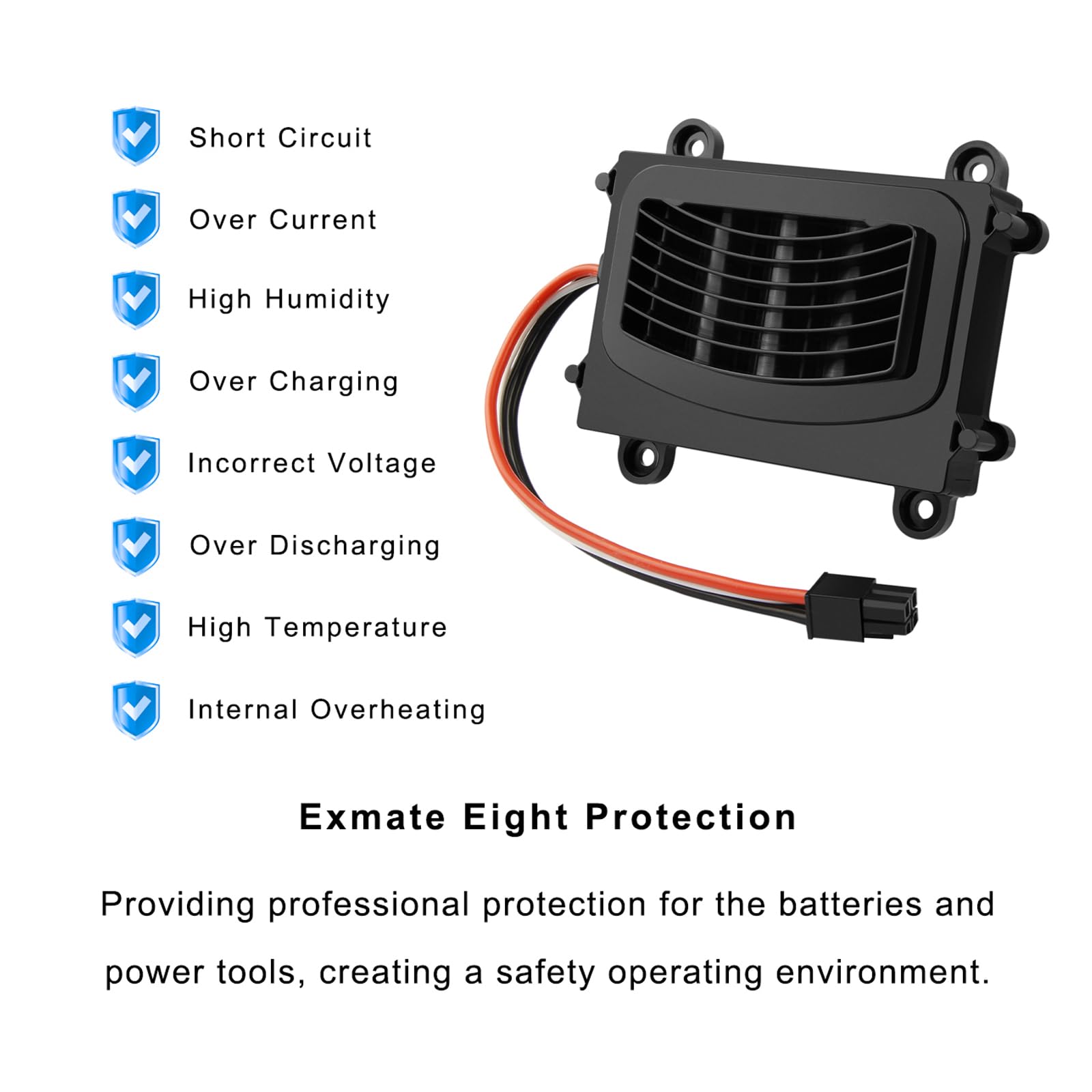 Exmate Batteria da 2500 mAh, compatibile con Bosch Indego 350, 400, M 700, M+ 700, S+ 350, S+ 400, tosaerba, 18 V, batteria al litio