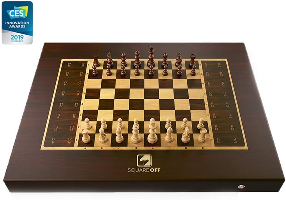 Square Off Chess Set. A Smart automated Chess Board, which Moves The opponent's Pieces on its own. Play Against The AI or Anyone Across The Globe. with Built-in Auto-Reset Feature.