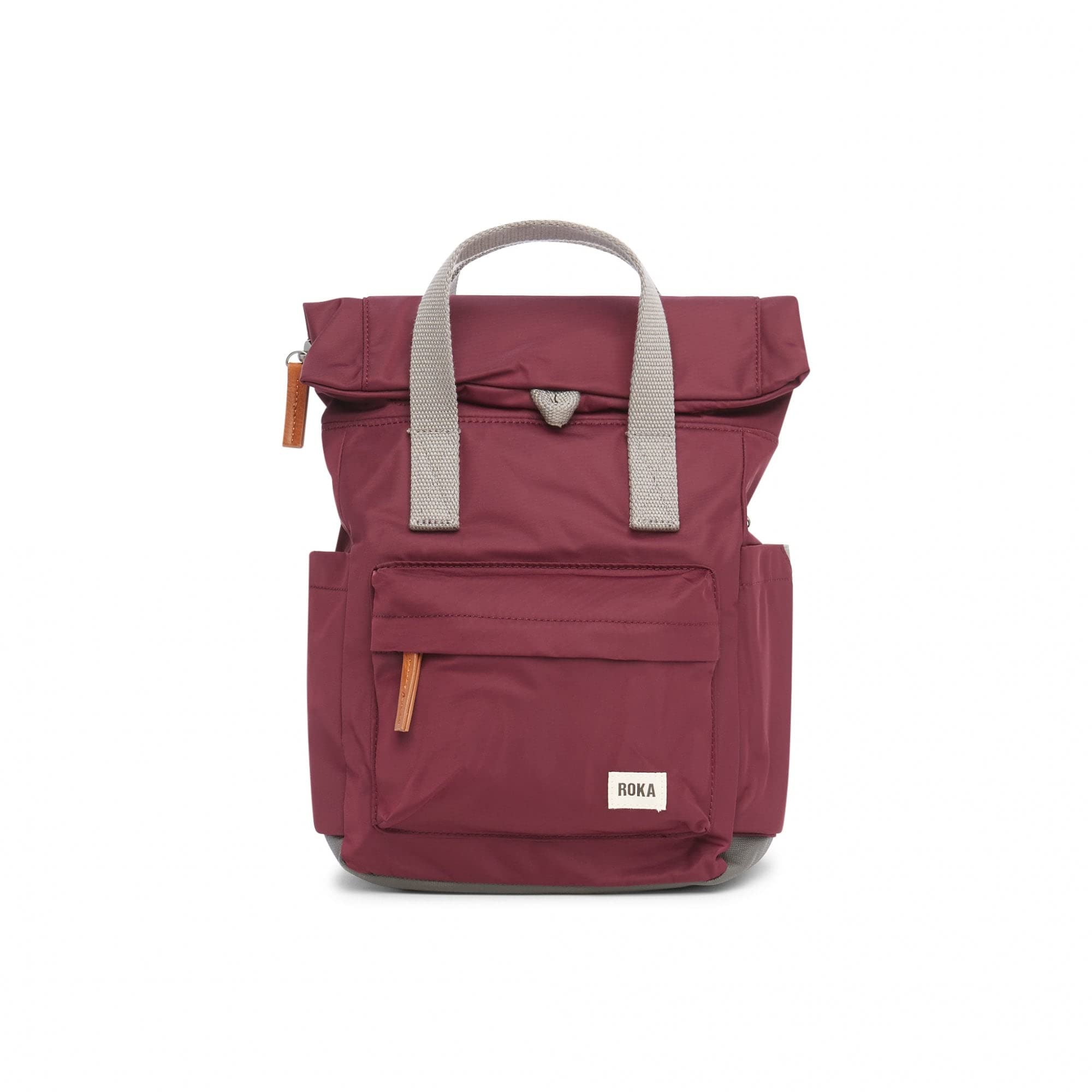 Roka London Women's Burgundy Canfield B Small Sustainable Nylon Backpack One Size