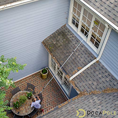 Image of DOCA Telescoping Pole 7-30 Ft - Extension Pole for Cleaning, Feather Duster, Window Washing Kit, Paint Roller, Window Squeegee - High Reach Extendable Kit for Indoor & Outdoor - Squeegee Scrubber