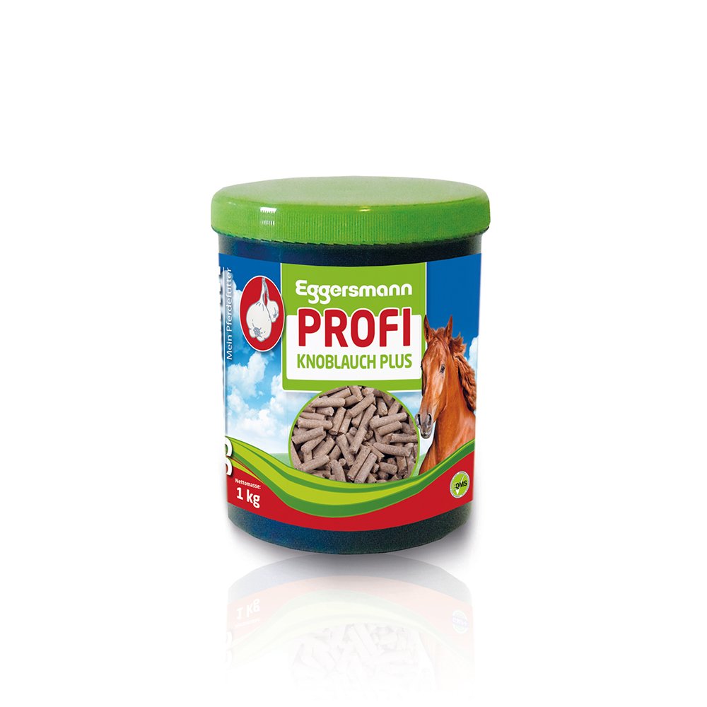 Eggersmann Mein Pferdefutter Ajo Plus 1 kg – Complemento alimenticio para Caballos – contra Moscas, tábanos y Mosquitos, Ayuda al metabolismo y a la Defensa inmune