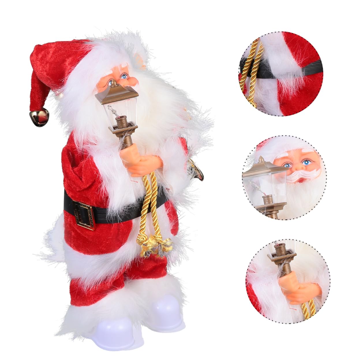 TOYANDONA Giocattolo Elettrico per Ragazzo Ragazza Babbo Natale Decorazione Musicale Ornamento di Natale Classico Bambola Elettrica per Festa Natalizia