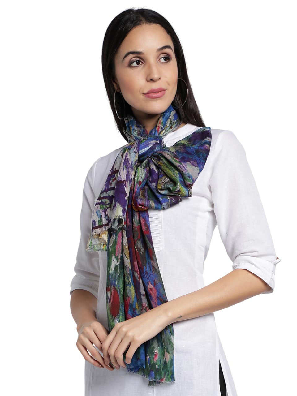 zedaar Multicolor Printed Stole For Women-picture-2