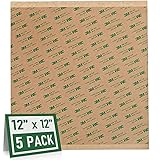 WEUPE Adhesive Transfer Tape, Double Sided Transfer Sheet, 12" x 12" 468MP (5 Pack)
