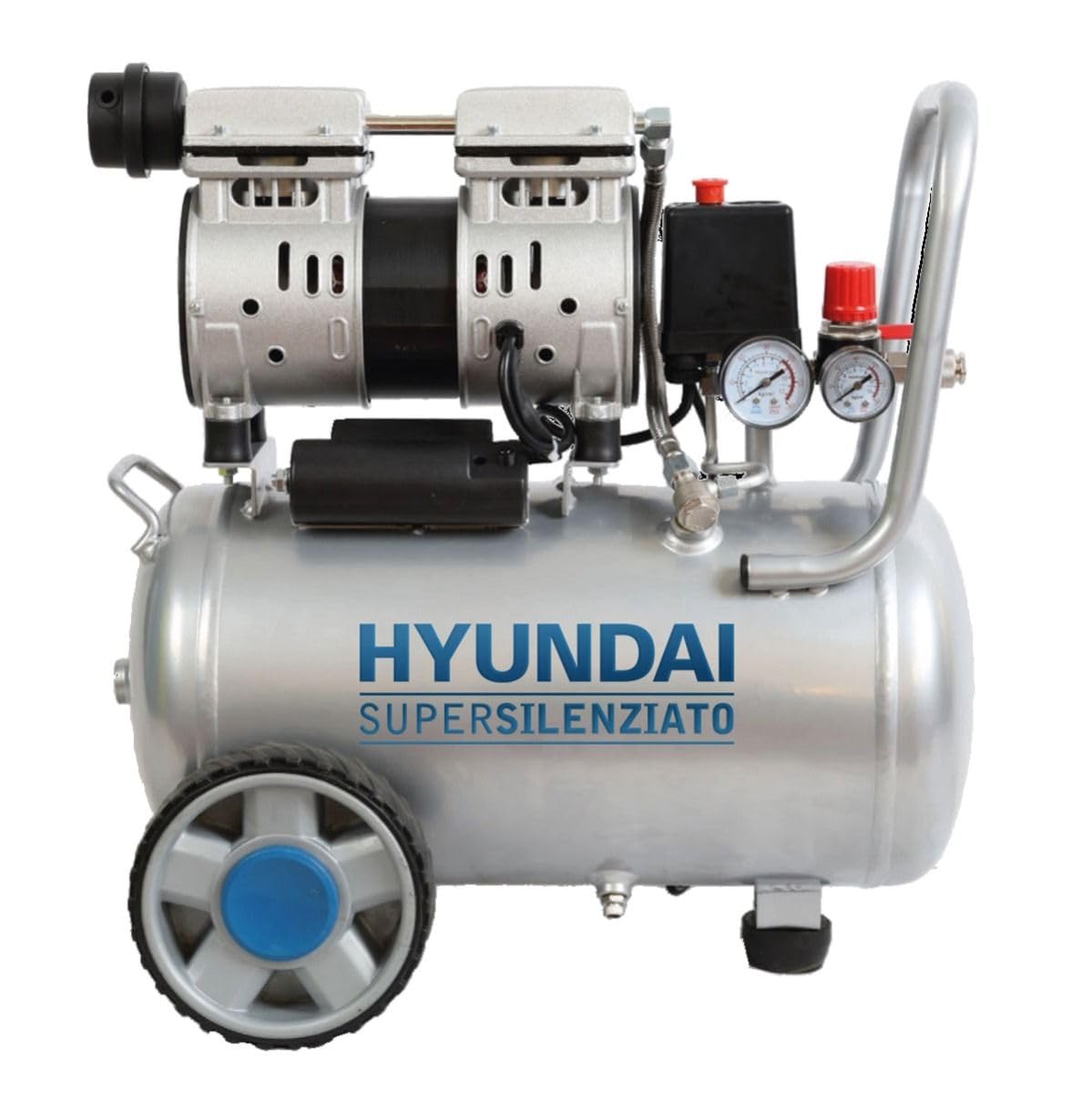 Compresor de Aire en seco Hyundai silenciado 59 dB de 24 litros