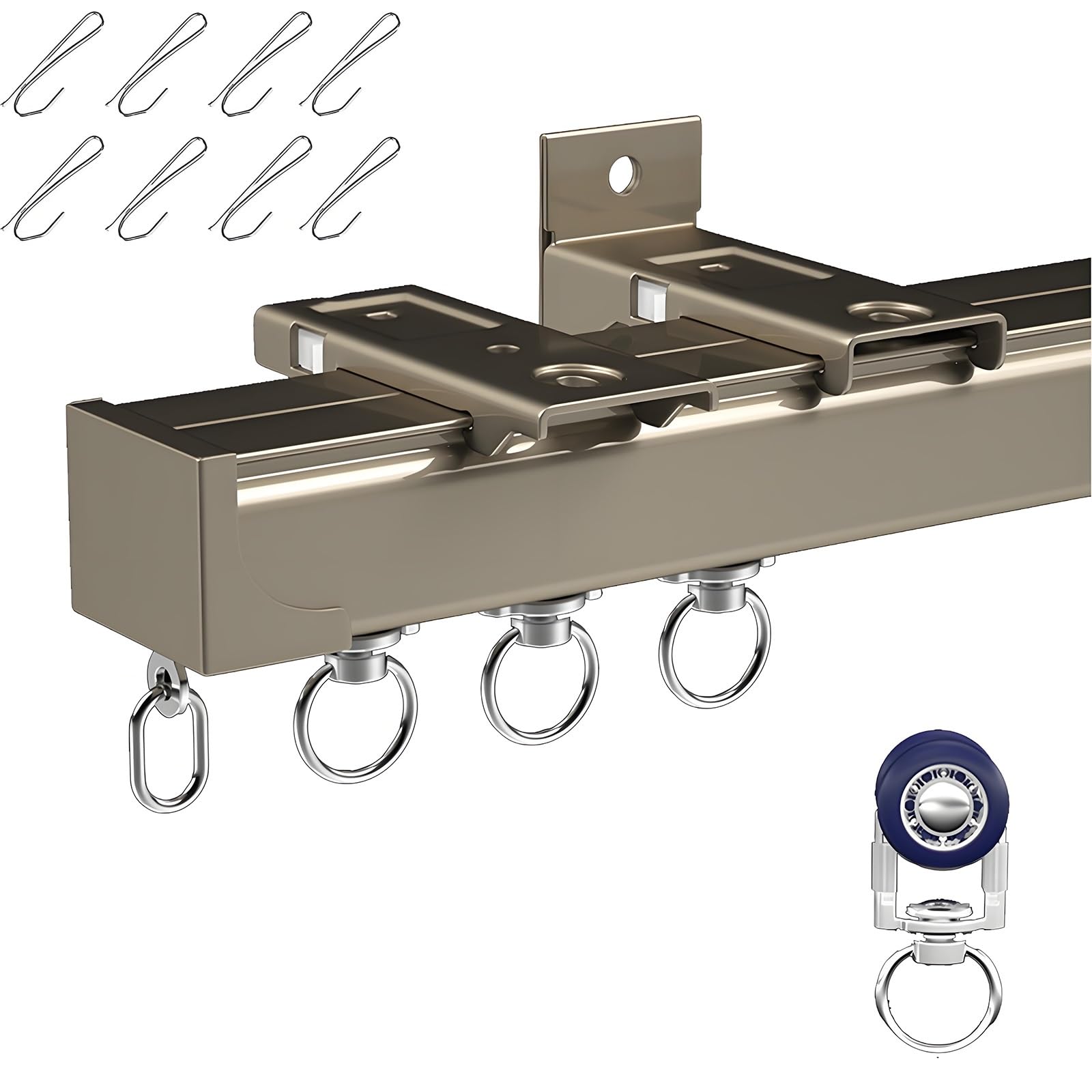 Barre rideau silencieux au plafond rail 360cm séparateur de pièce
