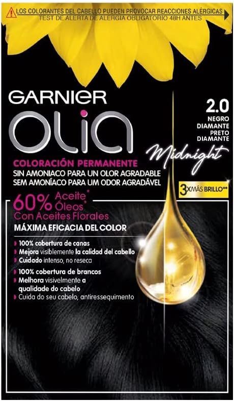 Olia Garnier Permanent Coloring 2.0 Black Diamond 4 Pieces Olia Garnier Permanent Coloring 2.0 Black Diamond 4 Pieces