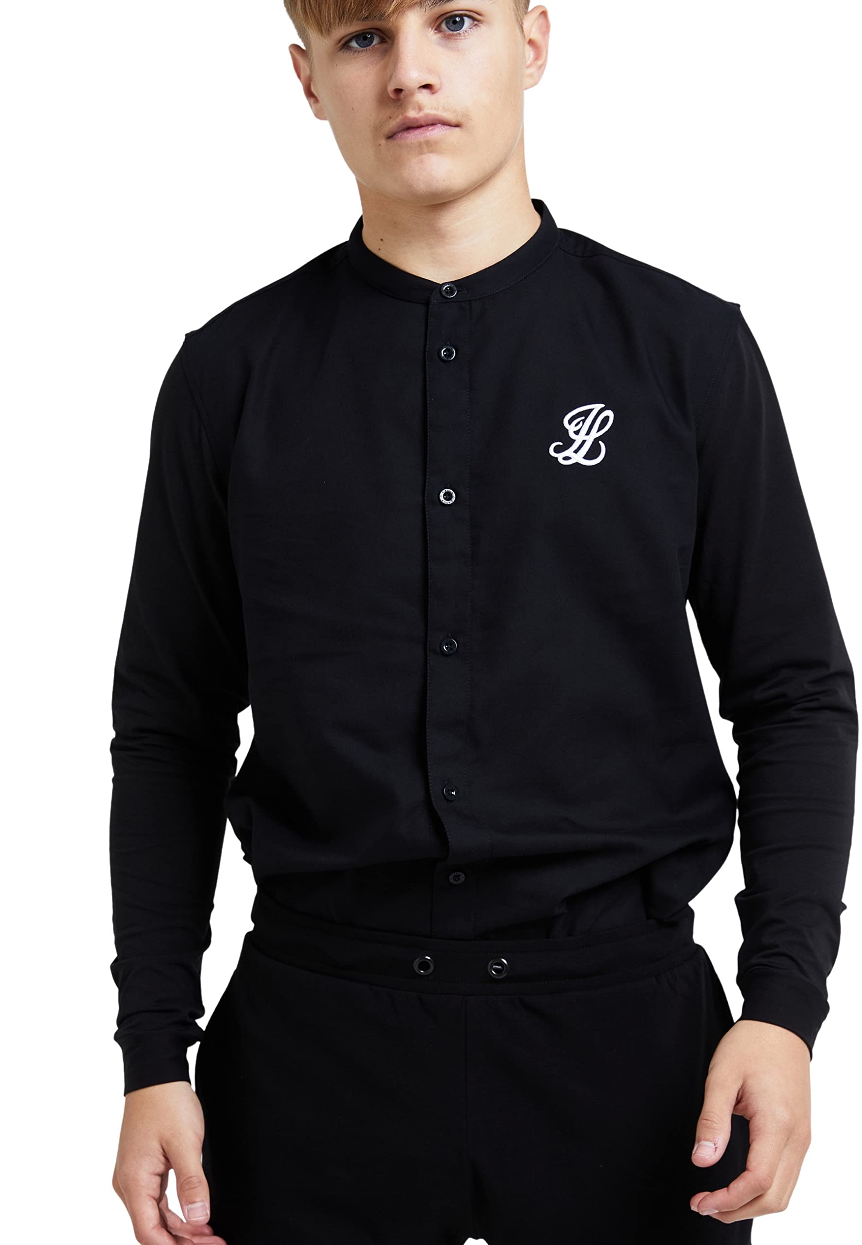 Siksilk Illusive London Core Grandad Shirt Black Desertcart