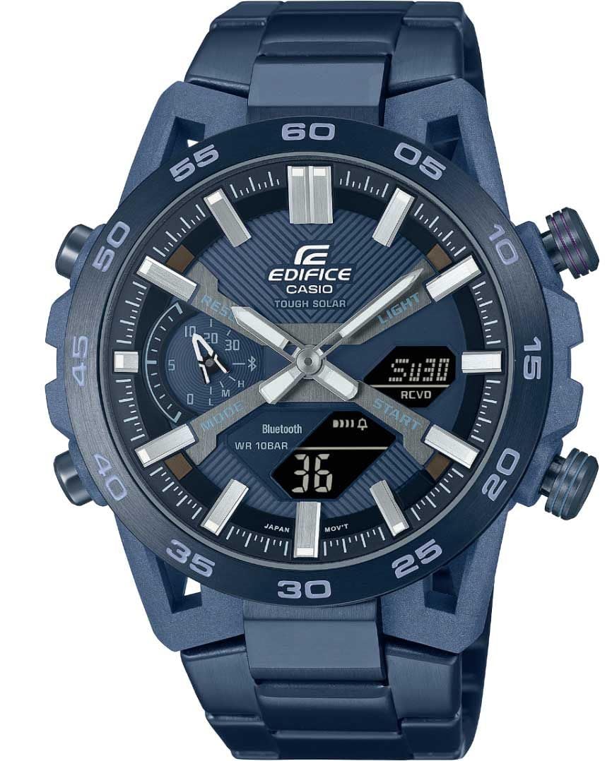 Edifice Edifice Montre Solaire Casio ECB-2000CB-2AEF, Acier Inoxydable