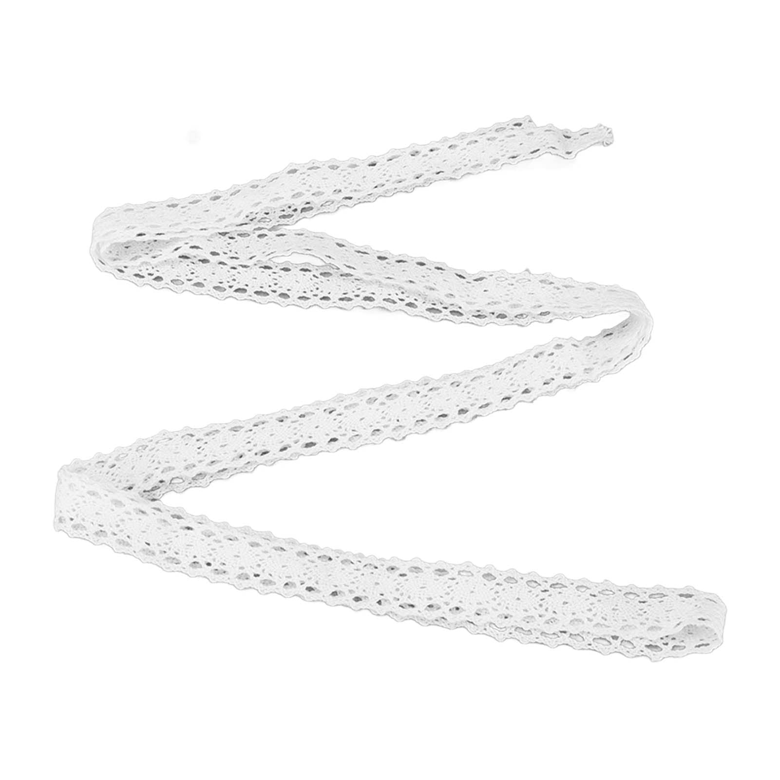 ANKROYU Vintage Lace Ribbon, 20 Yards Cotton Thread Self Adhesive Decorative Ribbon, Vintage Decorative Lace, White Lace Tape for Clothing Tablecloth Decorations (White)