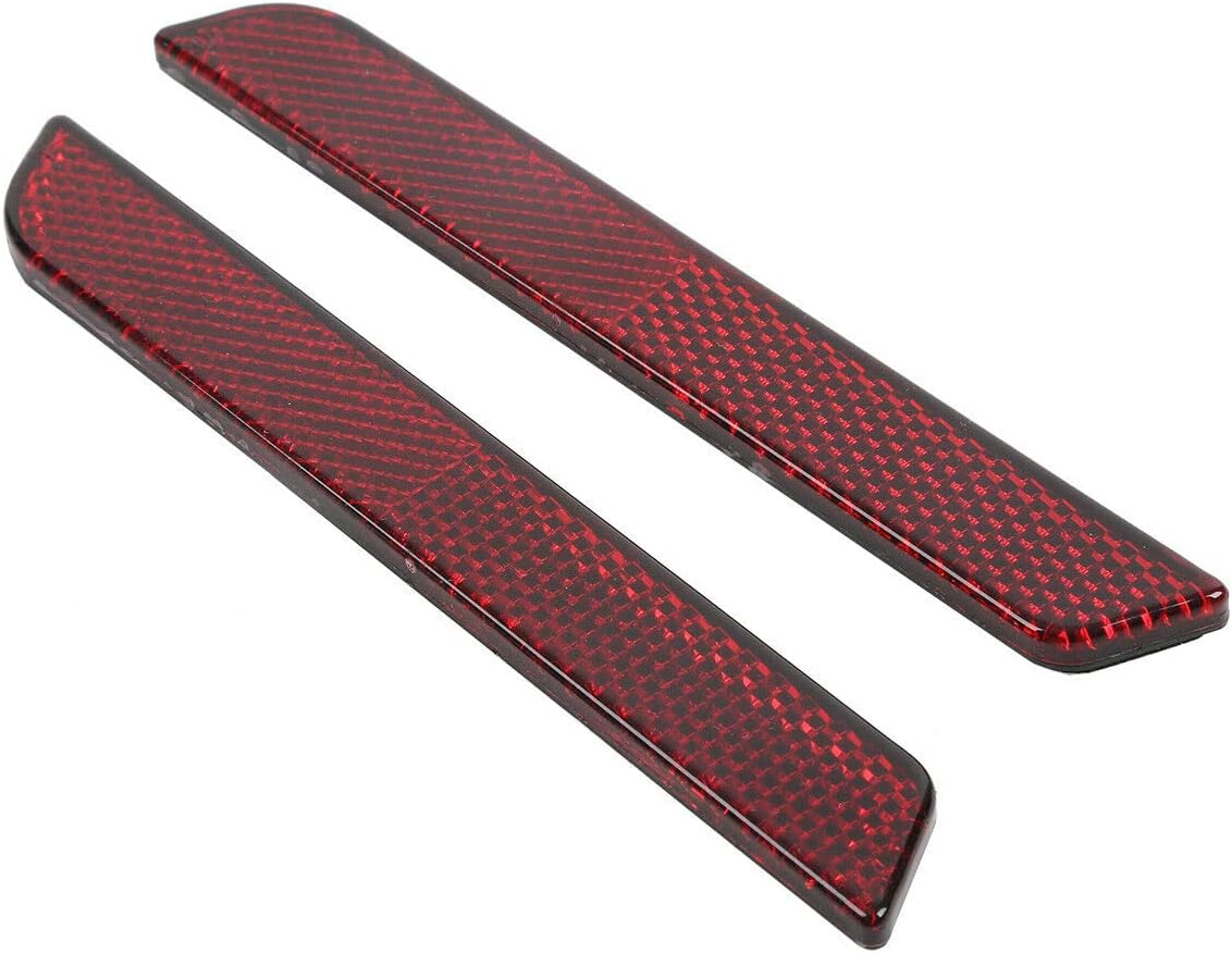 TCMT Red Reflector Latch Covers Hard Saddlebag Visibility Fits For Harley Touring Road King Road Glide Street Glide Electra Glide Ultra Classic 1993-2013