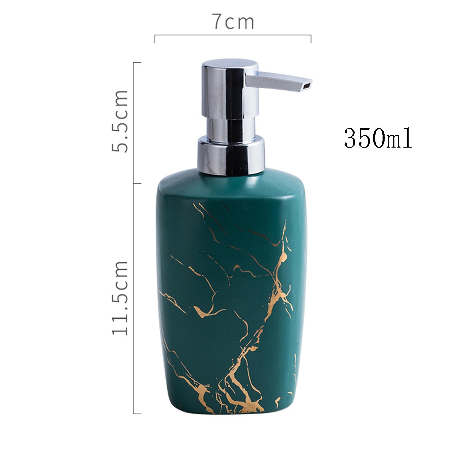 Dispenser di Sapone in ceramica/350ml,Pompa a Bottiglia,Distributore di emulsione,Distributore di igienizzante Mani,Utilizzato in lozioni,lavaggi per Il Corpo,disinfettanti per Le Mani
