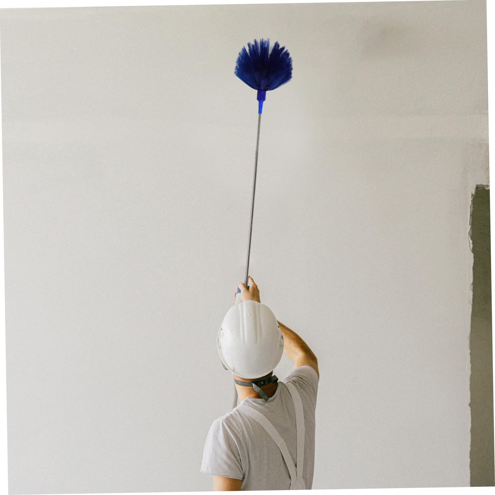 Duster,Feather Duster Roof Cleaning Brush Extra-Long Dusters Web Cleaning Brush Spider Web Cleaner Ceiling Duster Extendable Duster Wall Washer Mop Long Handle Duster Cobweb Duster Dust Brush Plastic