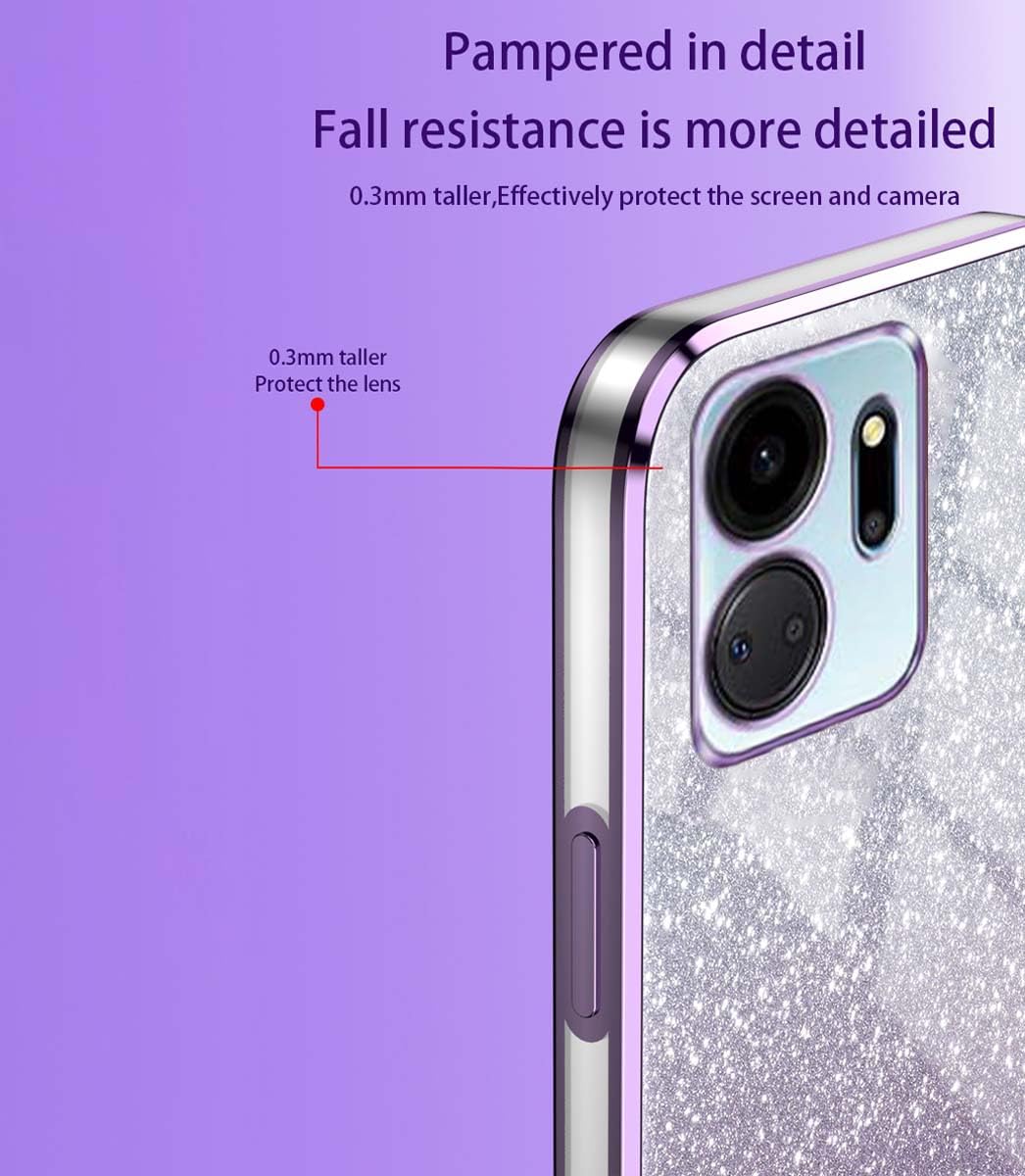 ESHUYI® Cover per Honor X6b/Honor X6a/Honor X5b/Honor X5b Plus Custodia in Silicone a Antiurto 360° con Protezione dello Schermo, Rugged Doppia Bumper Trasparente Case Integrale Cover, Nero