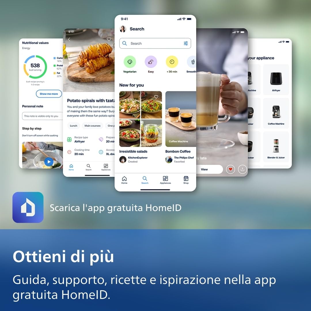Philips Dual Basket Air Fryer - Cottura sana, veloce e versatile, Friggitrice ad aria con Doppio Cestello 9L, Touchscreen, design a 2 cestelli con doppia resistenza e termostati separati (NA353/10)