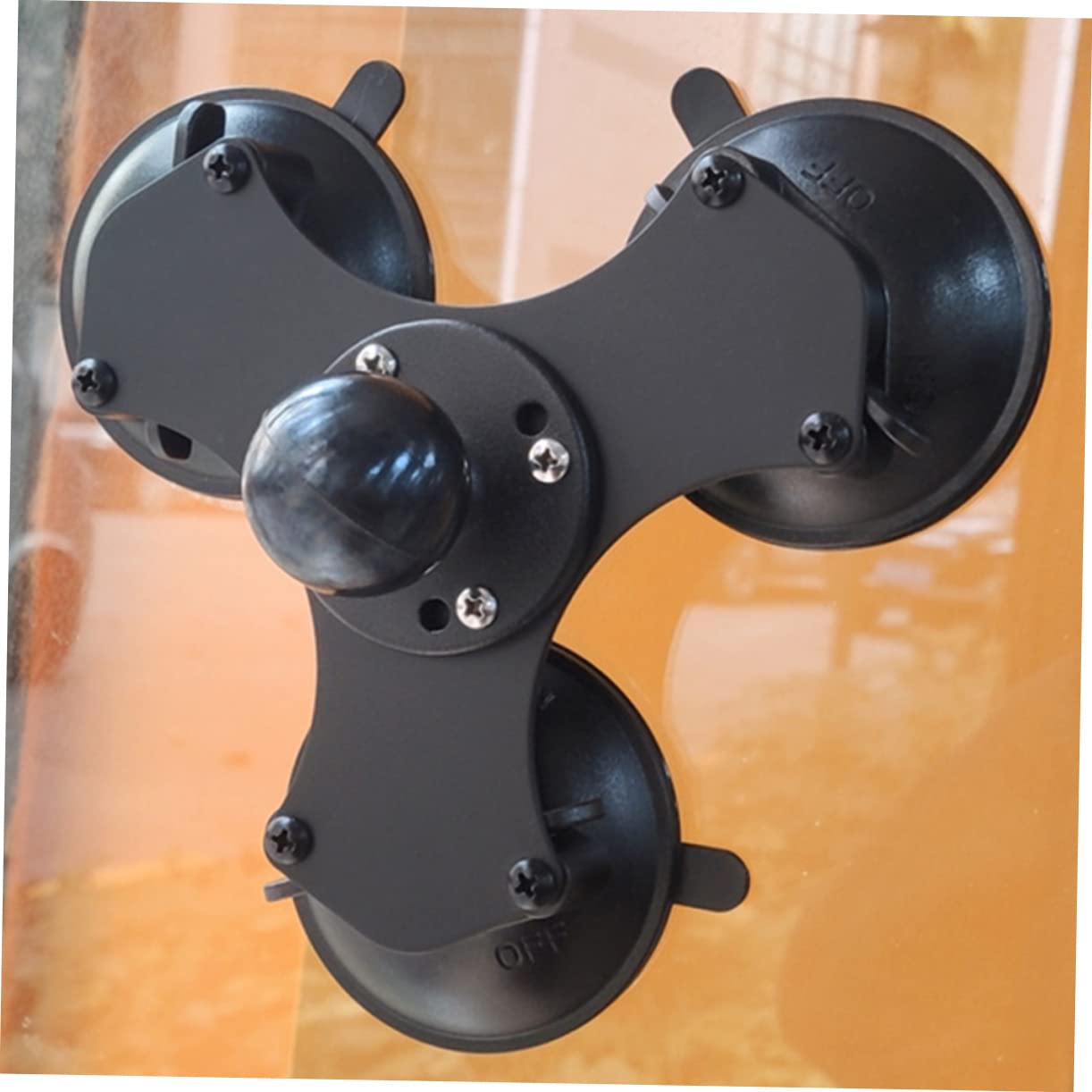 Gatuida Soporte con Triple Ventosa Ajustable para Parabrisas Base de Succión Bloqueable Montaje Seguro Rayaduras para Dispositivos Superficies
