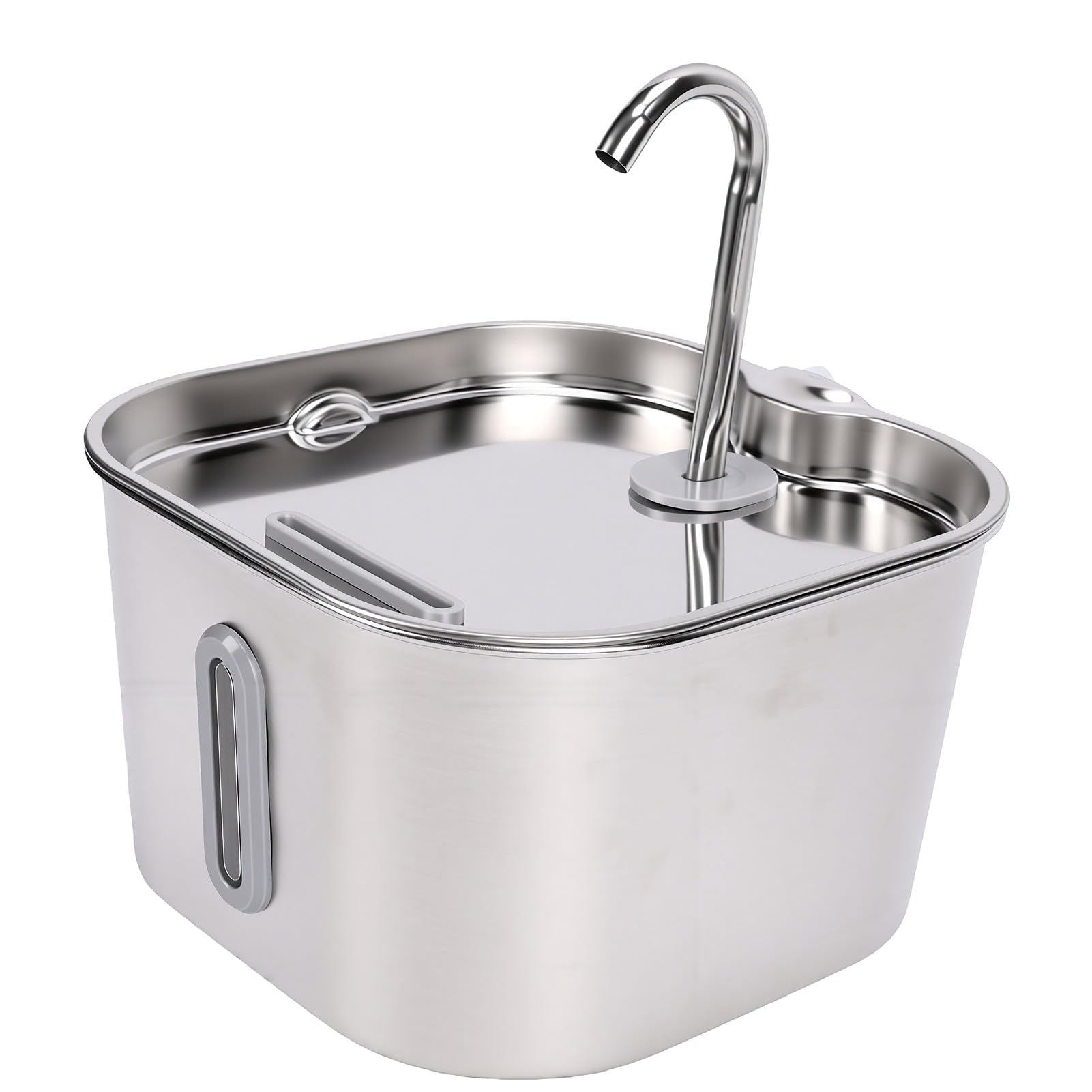 Topiky Fuente de Agua para Gatos Cuadrada 2.2L Acero Inoxidable (2.2L