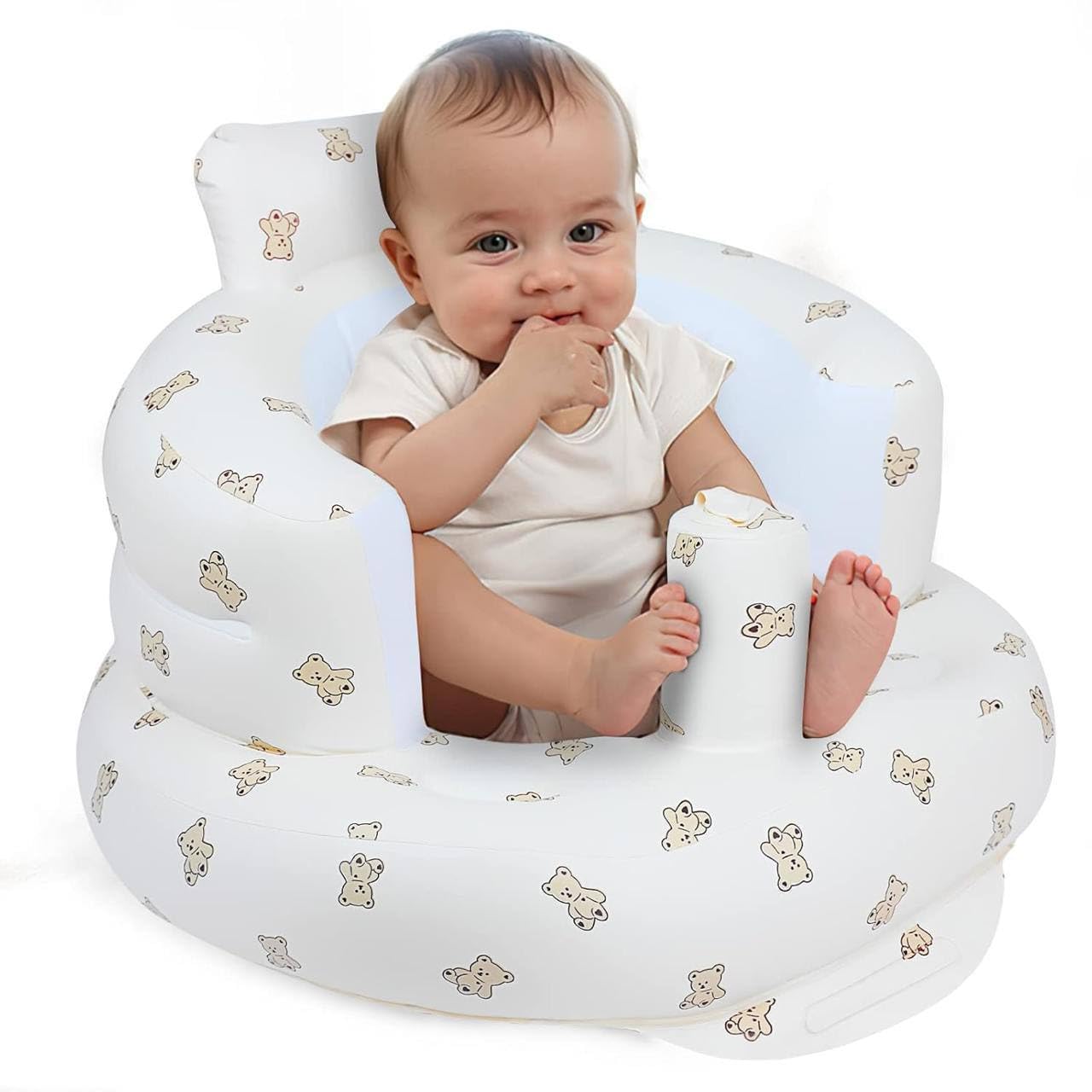 Baby Inflatable Learning Seat with Hand Pump, BPA Free | Ergonomic Support, Surround Safety Design, Easy to Clean, Travel & Outdoor Use, Compact Storage-image-22
