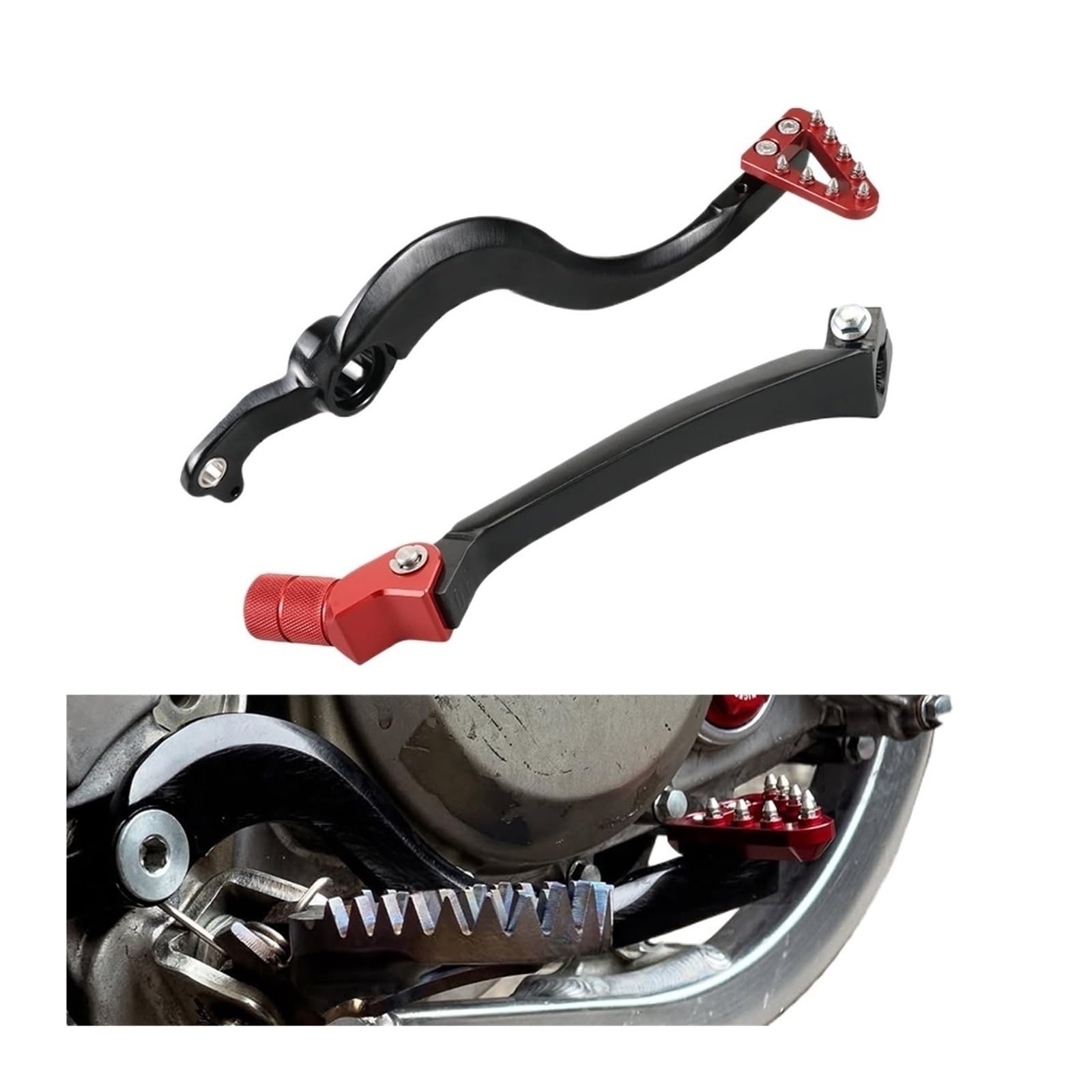 QR0CJNPB Motorcycle Gear Shifter Motorcycle Brake Pedal Lever Gear Shift Kit for CRF250R CRF450R CRF 250R 450R CRF250RX CRF450RX 2019-2023 Linkage Shifter Levers