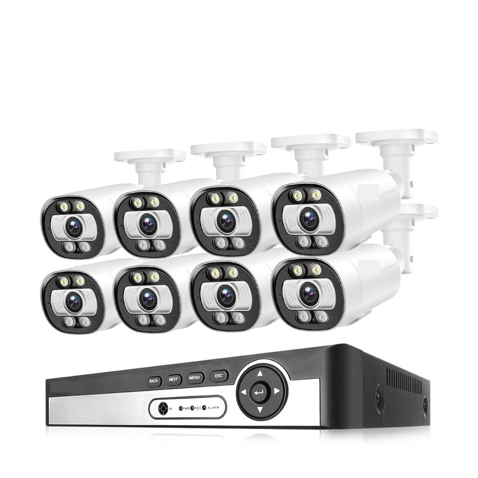 8CH 4K 5MP POE Security AI System Kamer Wykrywanie Twarzy 8MP CCTV Zestaw Do Nadzoru Wideo Kolor Night Vision NVRP2P Dobra Jakość Obrazu(1T,8CH NVR 8PCS CAM 5MP)