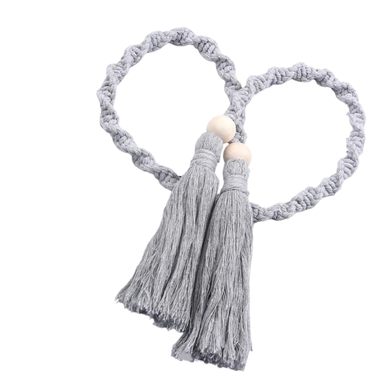 Buxuaaaa Curtain Tiebacks with Braided Rope, Decorative Holdbacks for Indoor Outdoor Drapes Casement Braided Curtain Tiebacks for Drapes