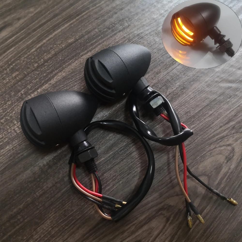 Moto Indicateur Lumineux Clignotants Clignotant de Moto Vintage, Lampe Clignotante, Course café pour CG125 pour GG125 pour GS125 pour GN125