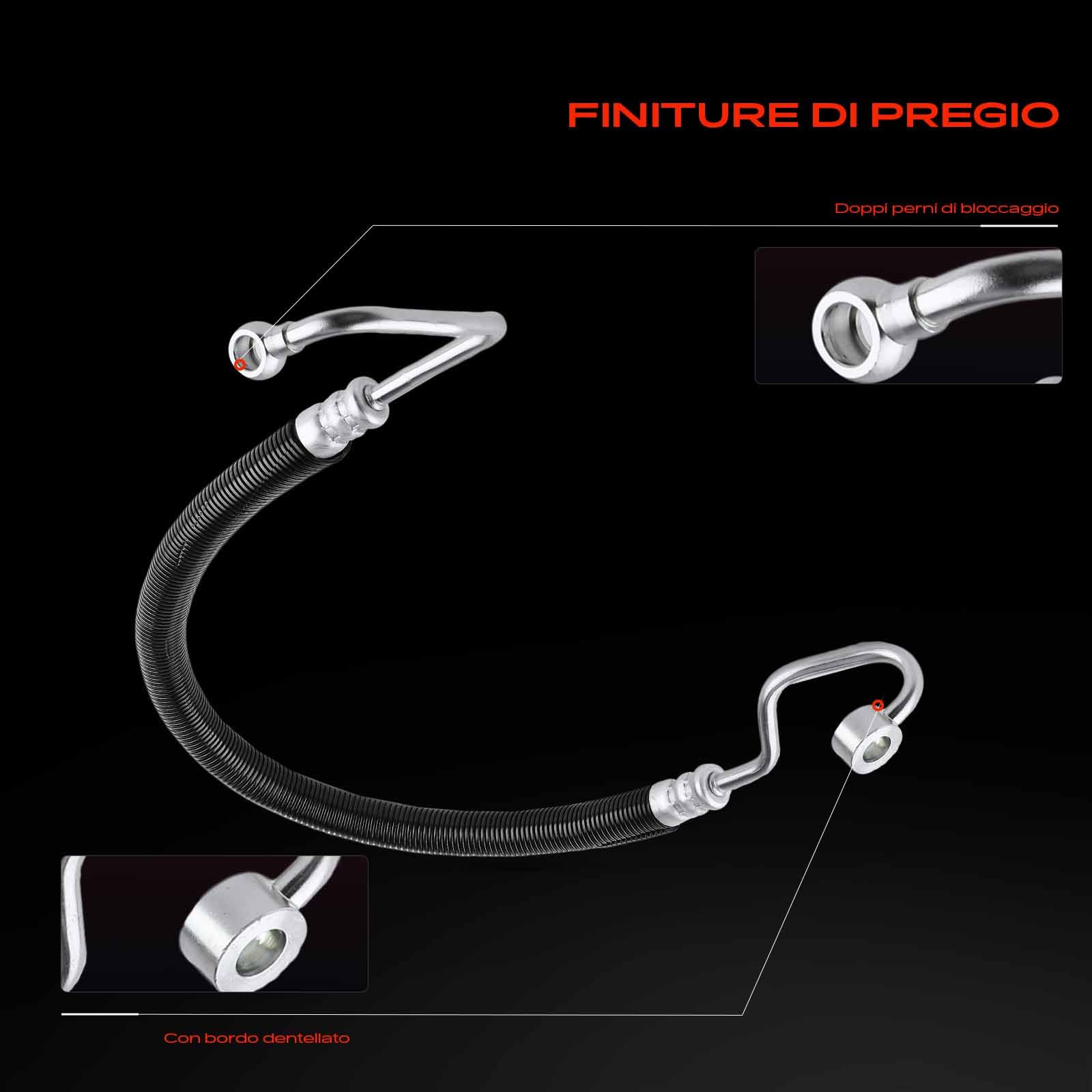 Frankberg Servosterzo Tubo flessibile Compatibile con 156 932 1.9L-2.4L 2000-2005 156 Sportwagon 932 1.8L-2.4L 1997-2006 Replace# 60672540, 3405582