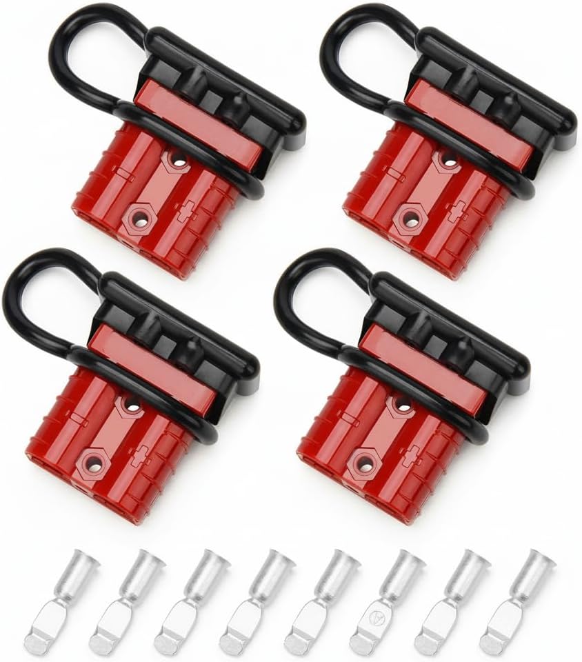 Excefore Wire Connector 4 Pack, 50A 6-10 Gauge Battery Quick Connect Disconnect Wire Harness Plug, 12V to 36V Battery Quick Connect Disconnect Set for Car Bike ATV Winches Lifts Motors More