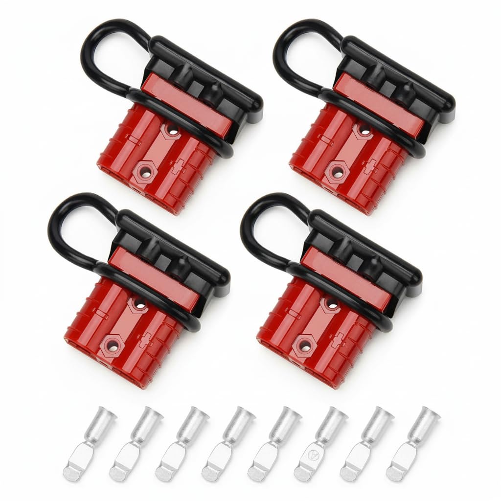 – Excefore Wire Connector 4 Pack, 50A 6-10 Gauge Battery Quick Connect Disconnect Wire Harness Plug, 12V to 36V Battery Quick Connect Disconnect Set for Car Bike ATV Winches Lifts Motors More
